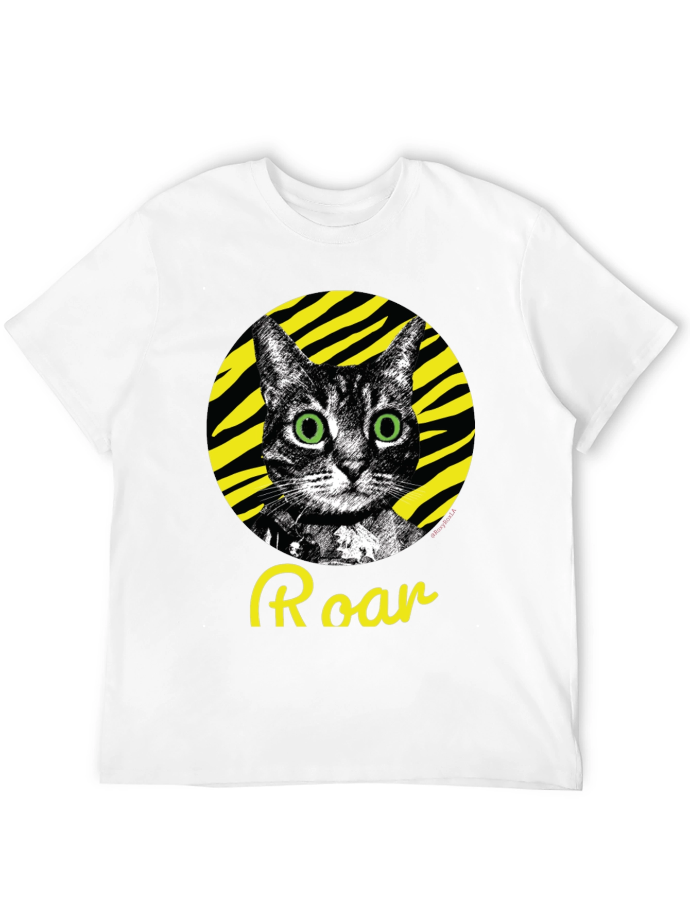 Black Roar! Cat Graphic Tee - Black view 12