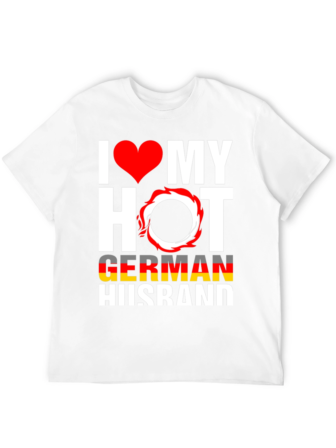 Black I Love My Hot German Husband Graphic Tee view 12