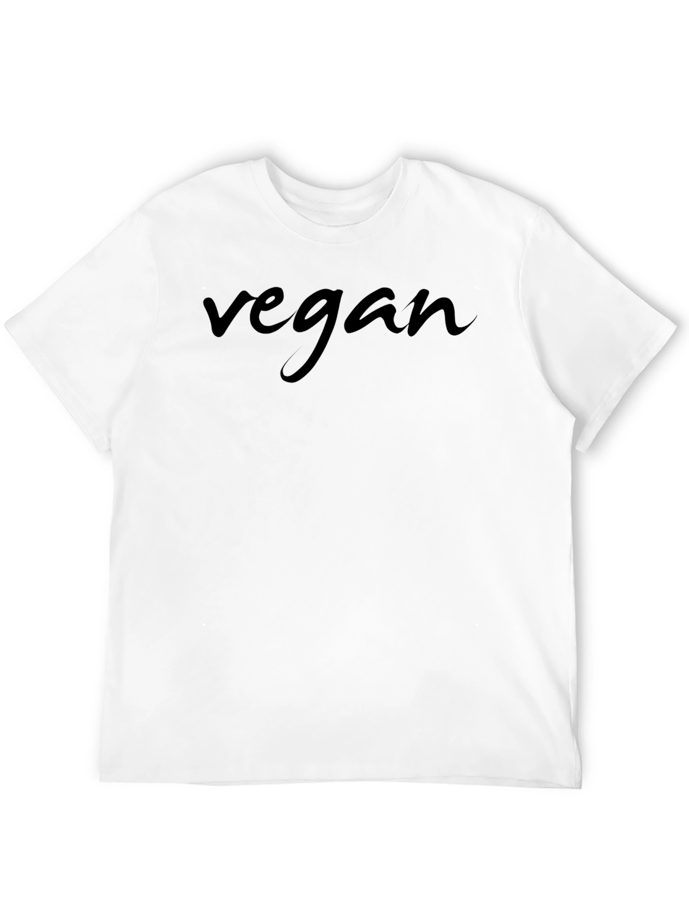 Black Vegan Graphic T-Shirt - Black Crew Neck Tee view 12