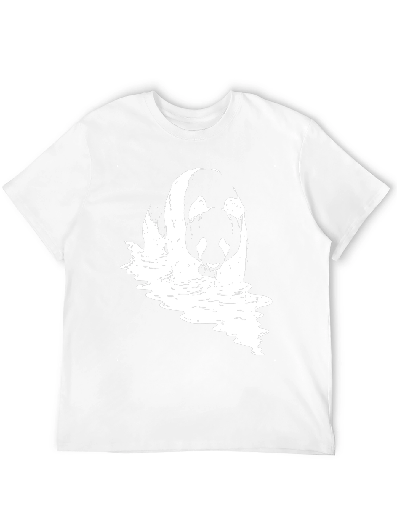 Black Panda Waves Black T-Shirt view 12