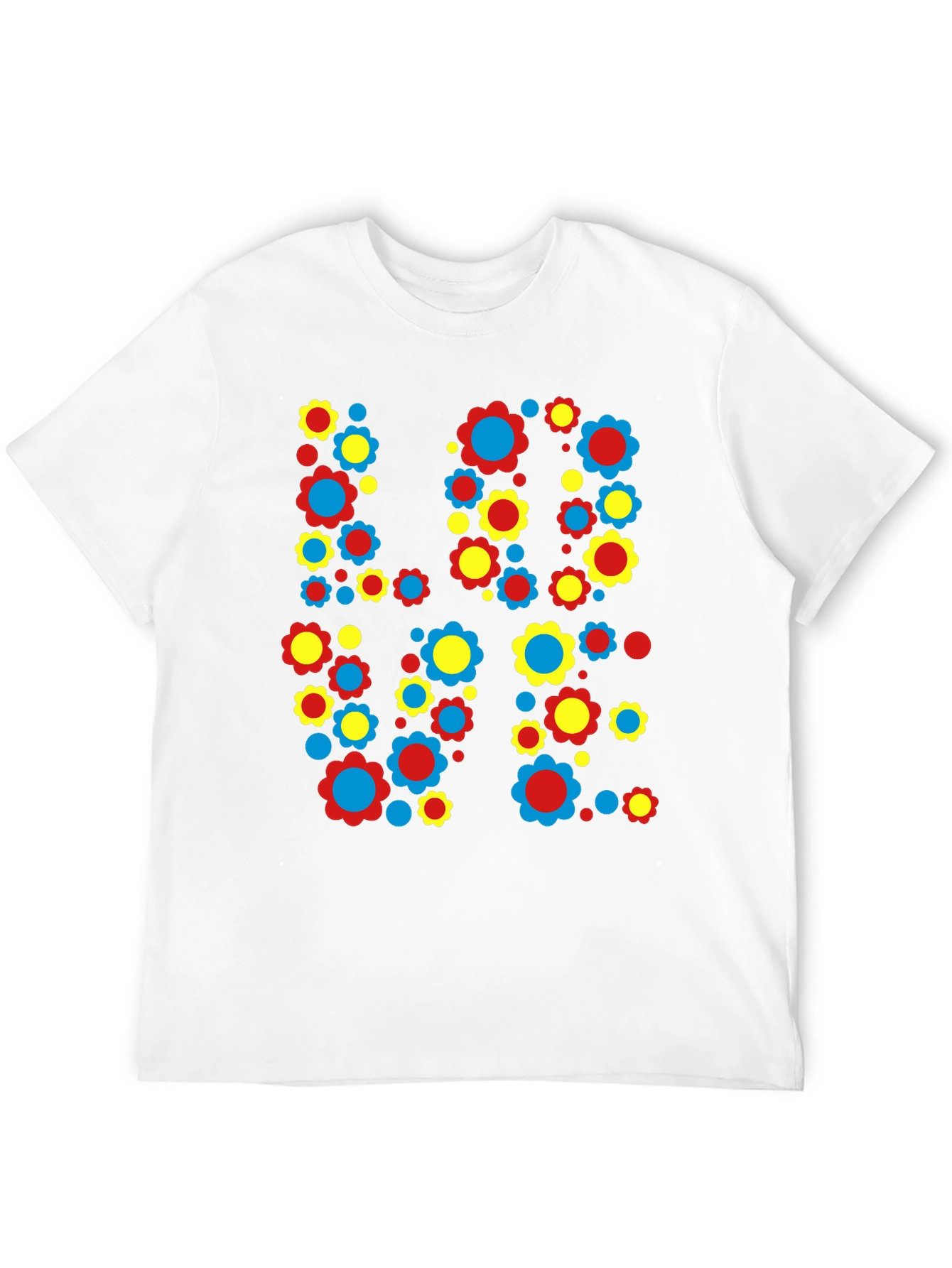 Black Floral LOVE Graphic Print Crew Neck T-Shirt view 12