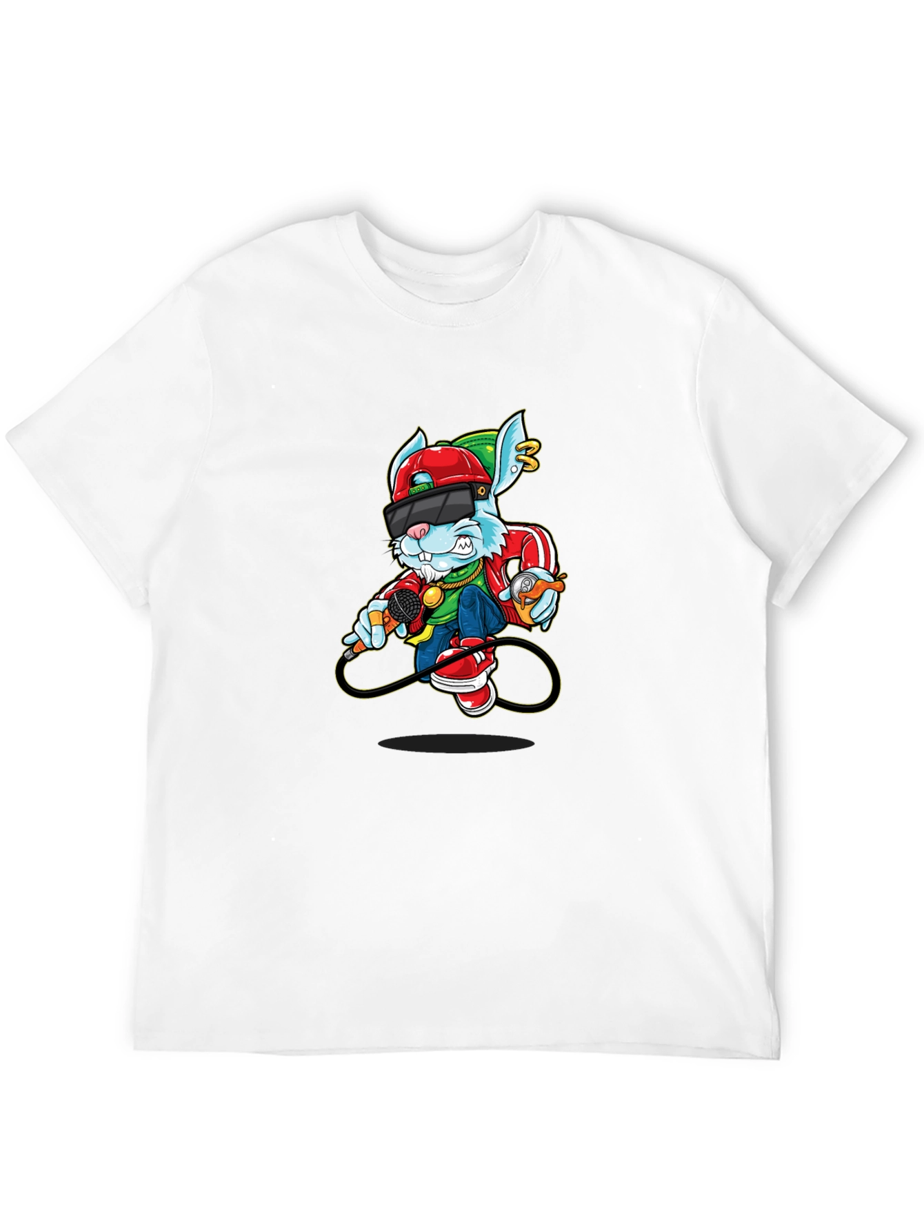 Black Urban Rabbit Graphic Tee view 12