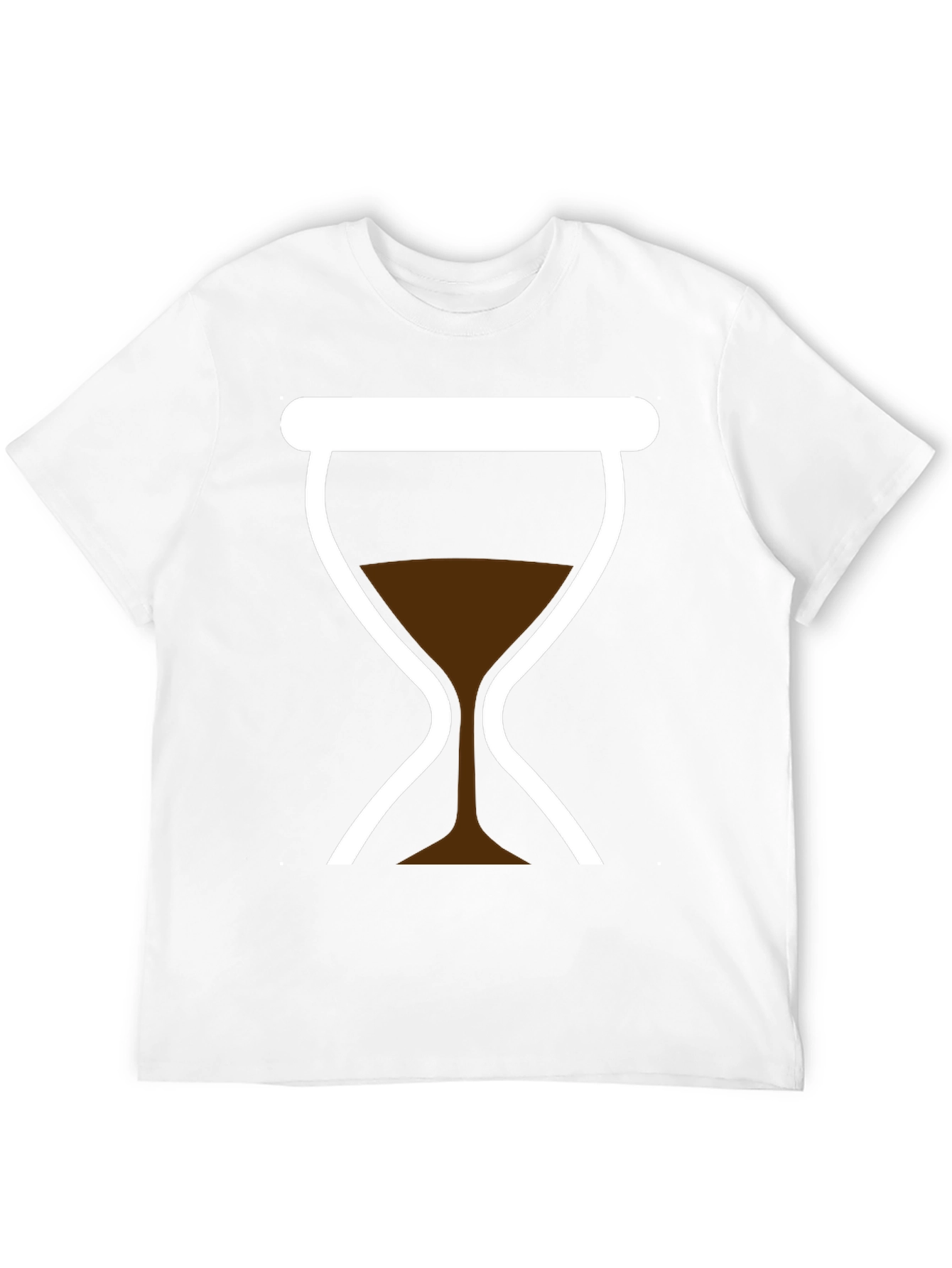 Black Stylish Hourglass Graphic Tee - Classic Design, Black Shirt view 12