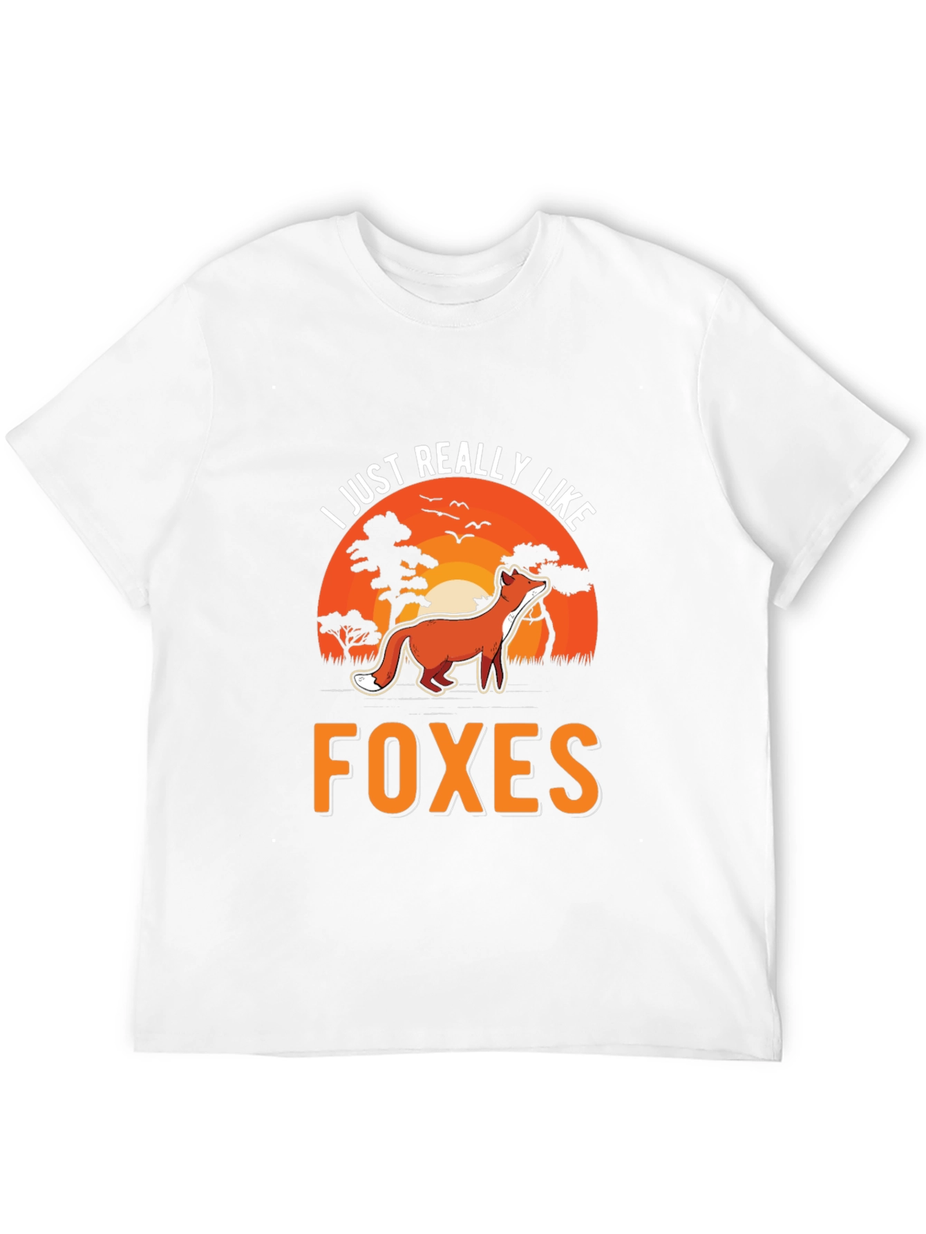 Black I Just Really Like Foxes Graphic Tee view 12