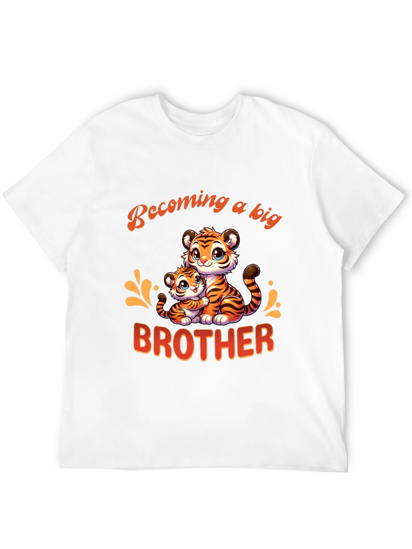 Black Becoming a Big Brother Tiger Graphic T-Shirt view 12