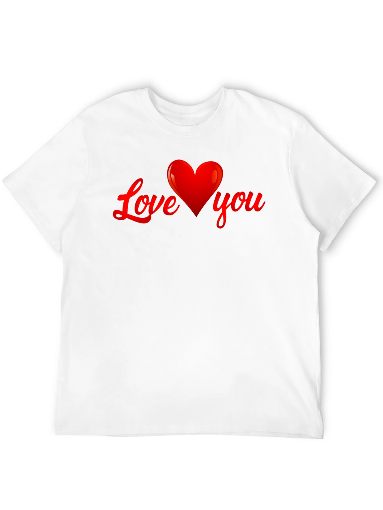 Black Love You Heart Graphic T-Shirt - Black view 12