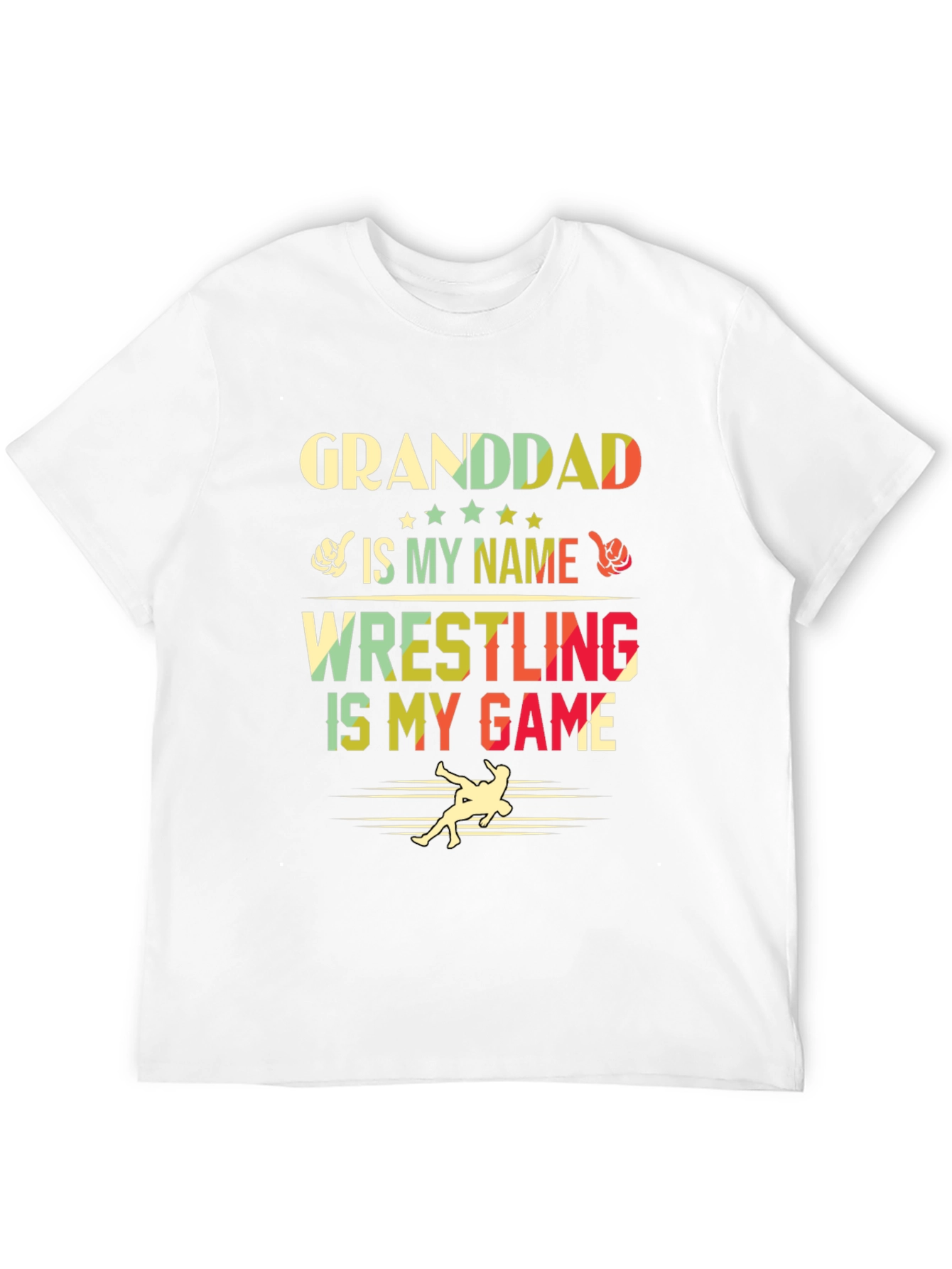 Black Granddad Wrestling T-Shirt - Gift for Wrestling Grandpa view 12