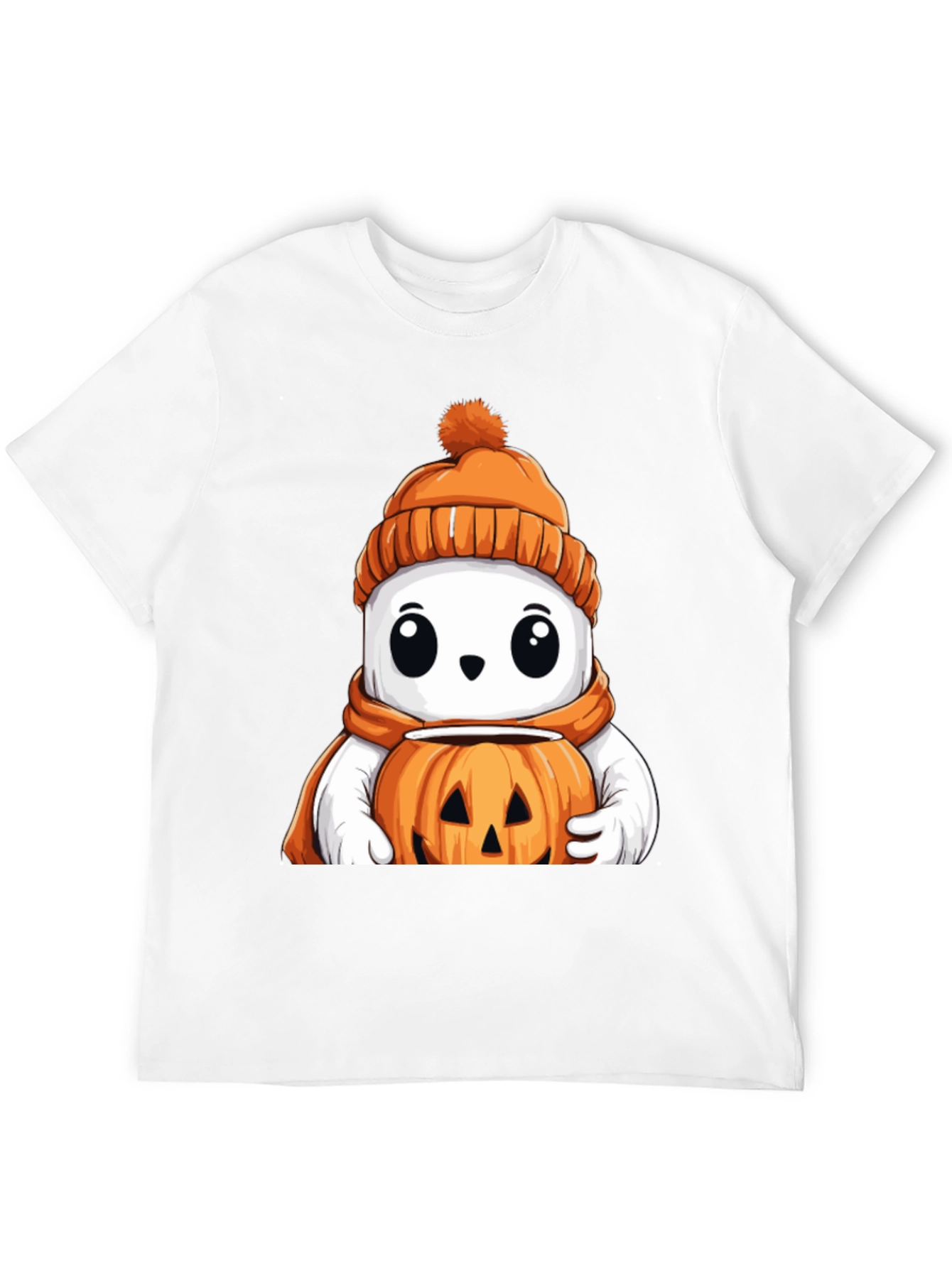 Black Cute Halloween Ghost T-Shirt view 12