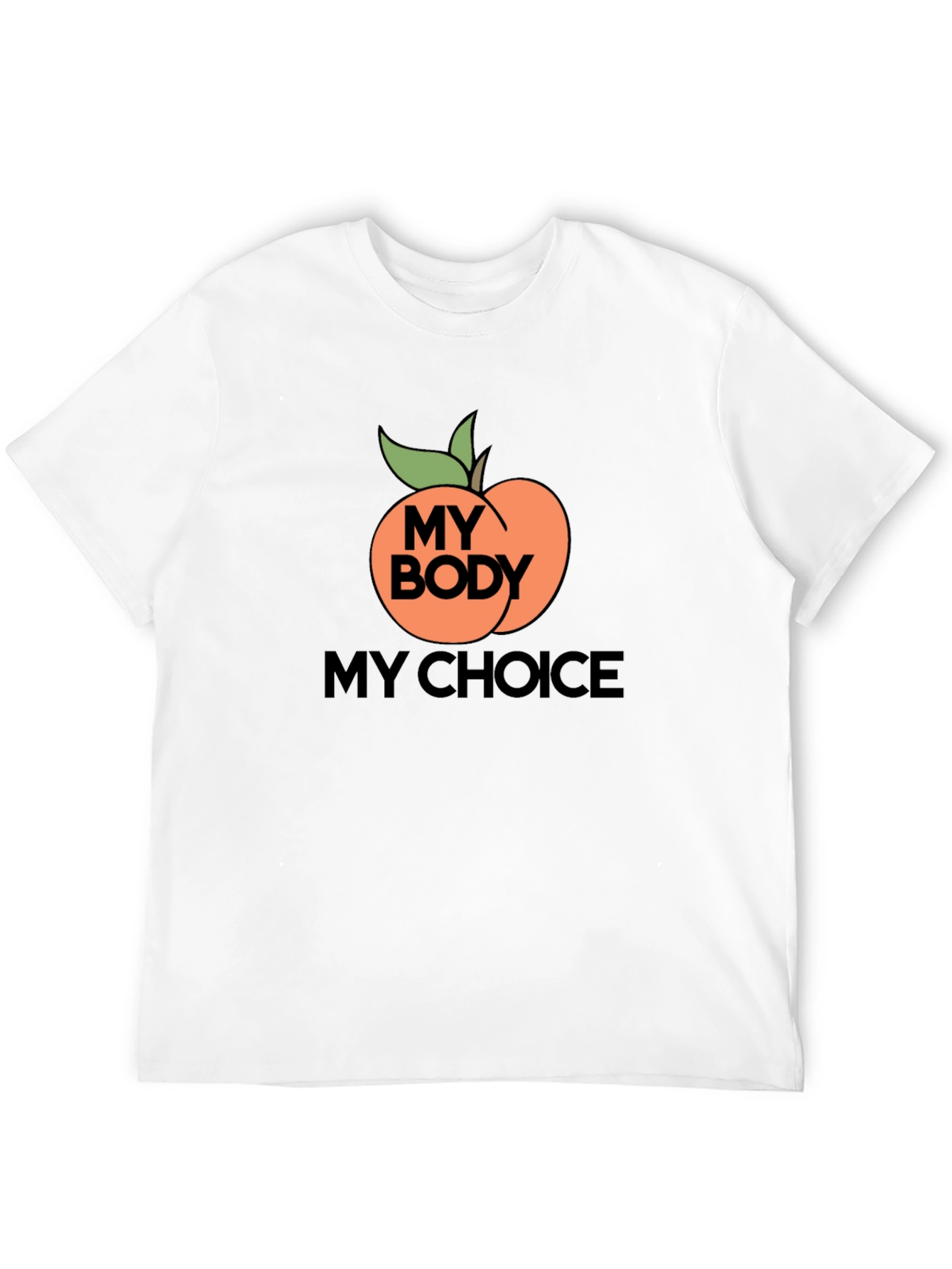 Black My Body My Choice Peach Graphic Tee view 12