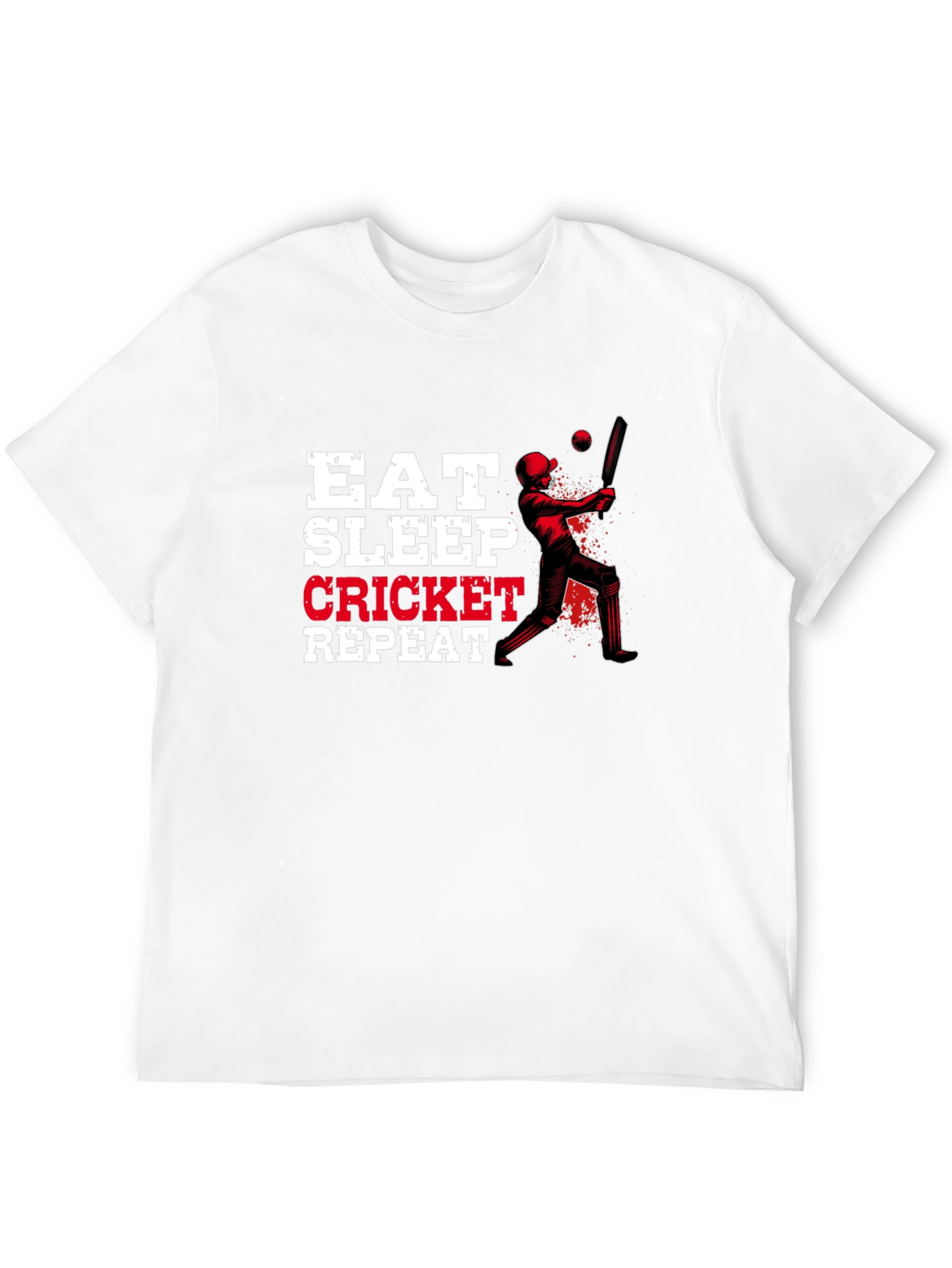 Eat Sleep Cricket Repeat Graphic Tee - 12