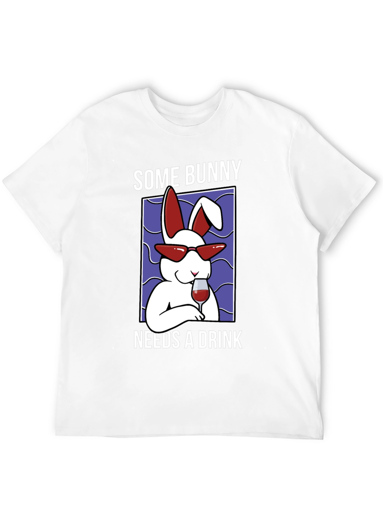 Black Some Bunny Needs a Drink Graphic T-Shirt view 12