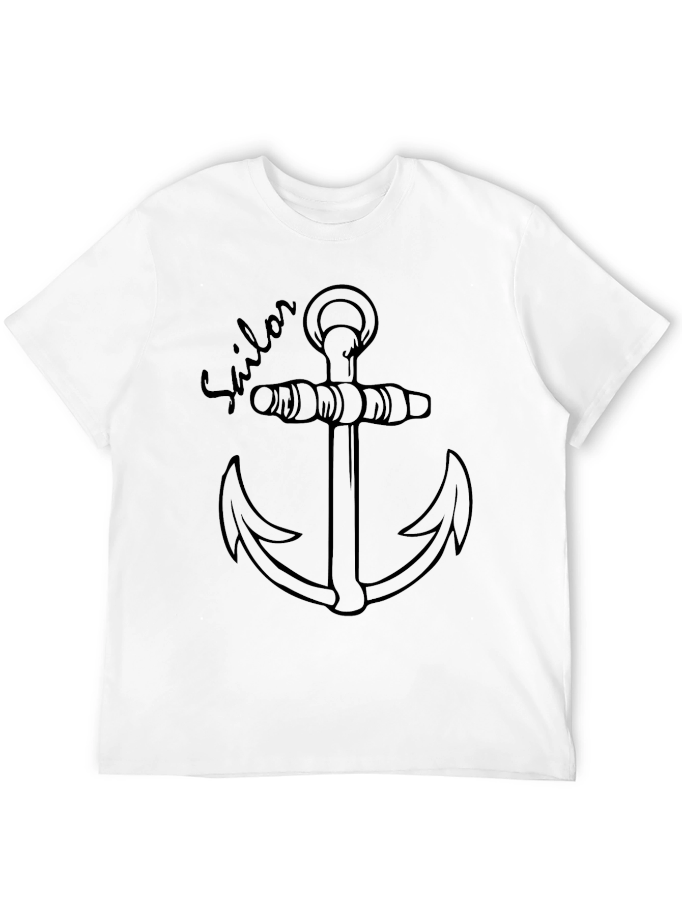 Black Sailor Anchor Graphic Tee view 12