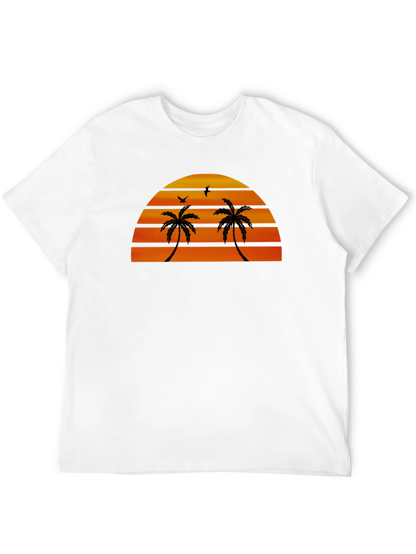 Black Sunset Palm Tree Graphic Tee view 12