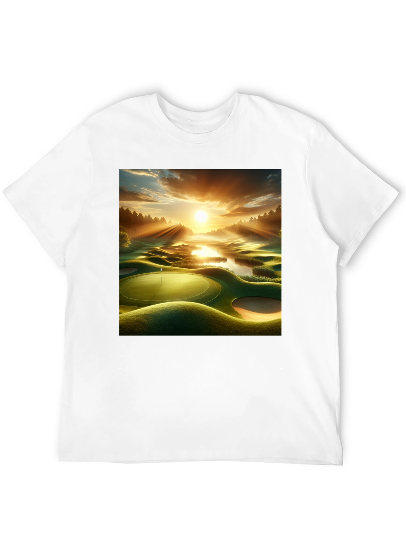 Black Scenic Golf Course T-Shirt view 12