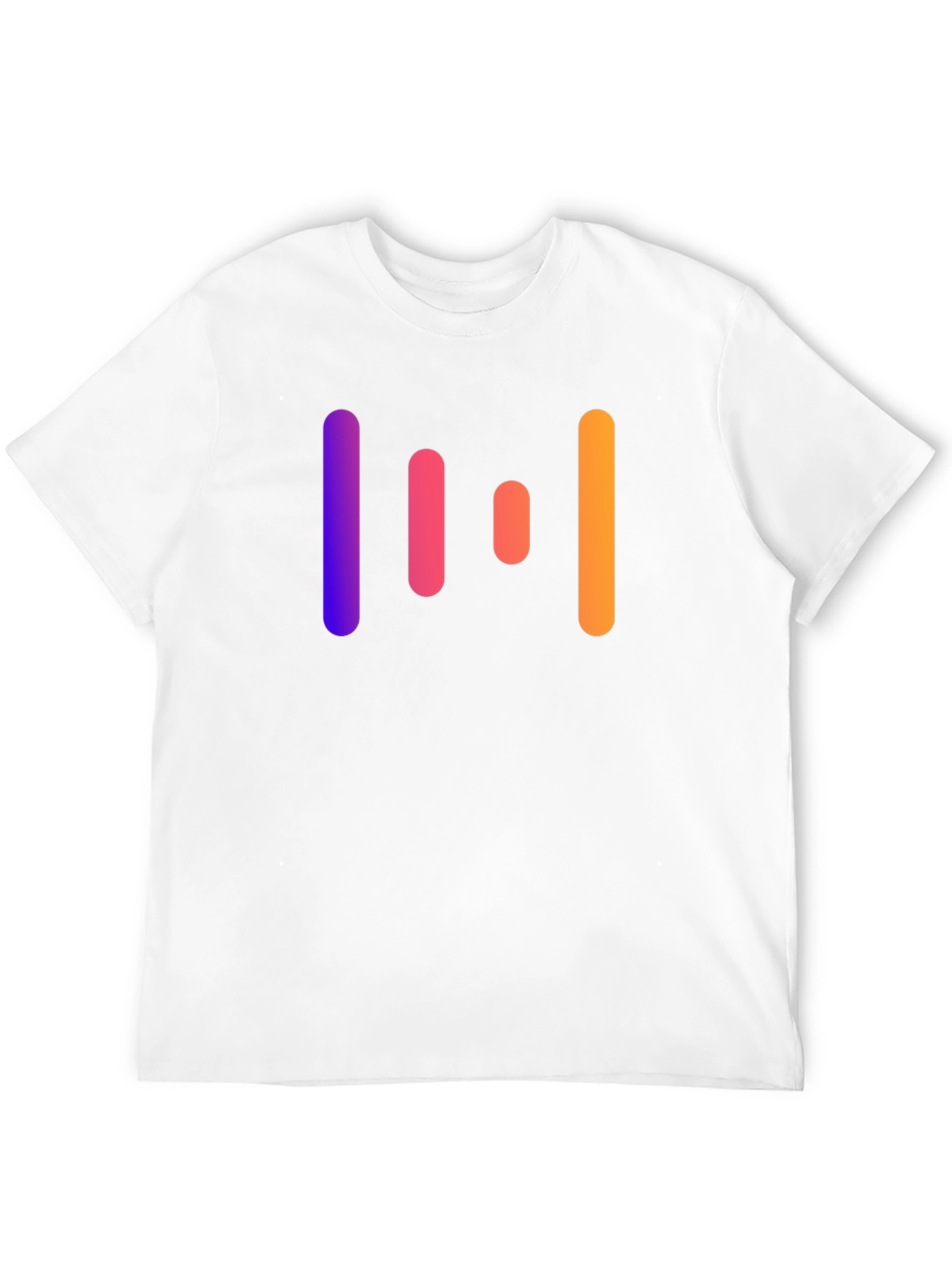 Black Gradient Stripe Graphic Black T-Shirt view 12