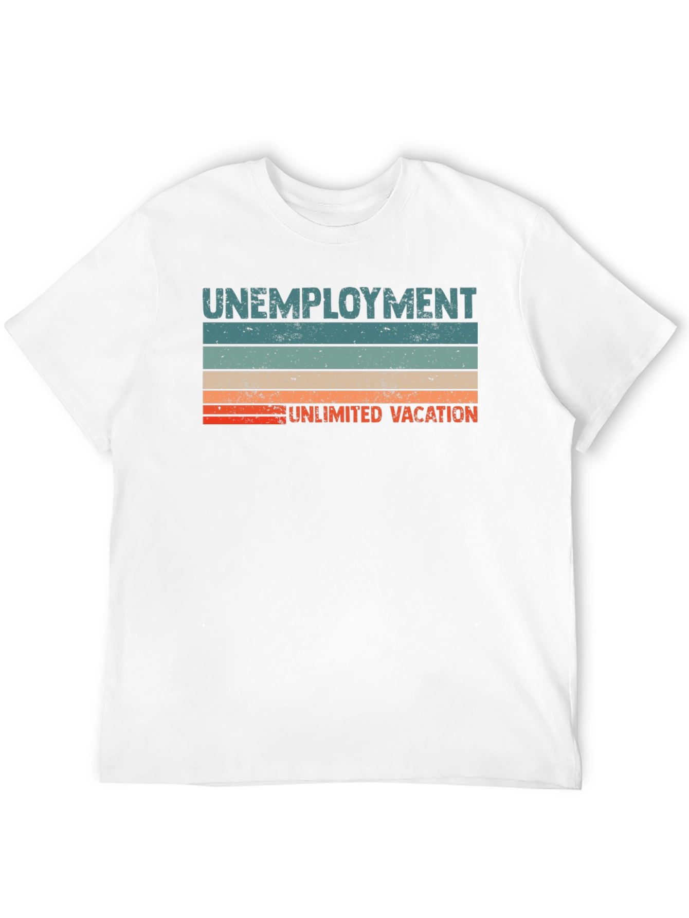 Black Unemployment Unlimited Vacation Graphic T-Shirt view 12
