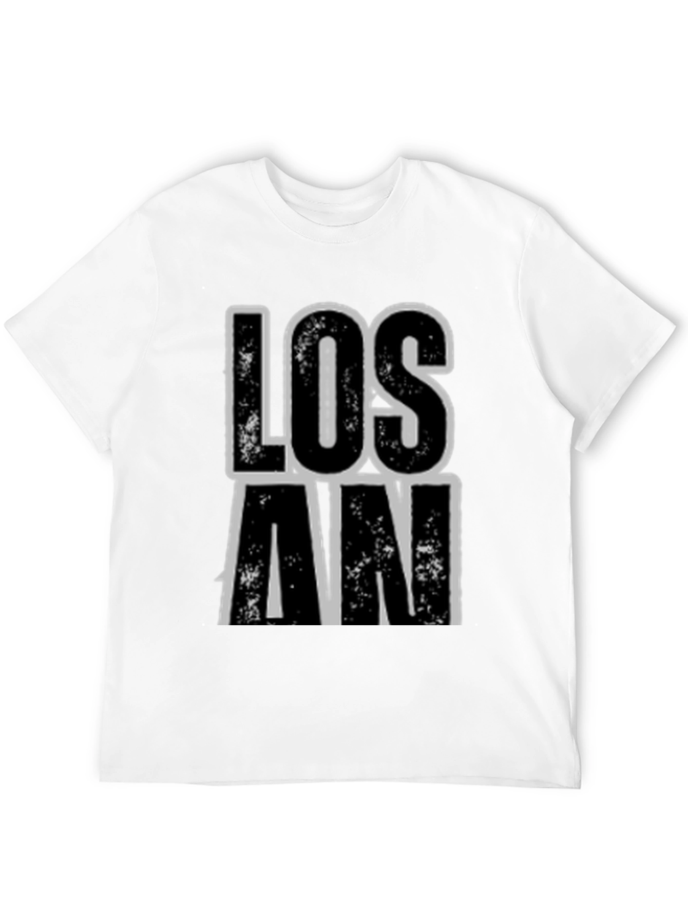 Black "Los An" Graphic Print Black T-Shirt view 12