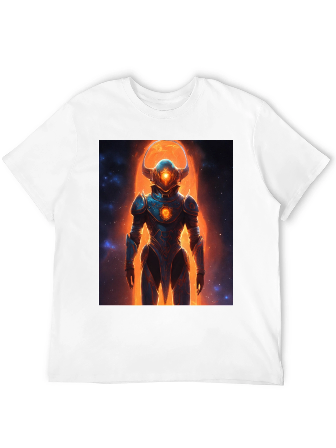 Black Sci-Fi Warrior Graphic Tee - Men's Black T-Shirt view 12