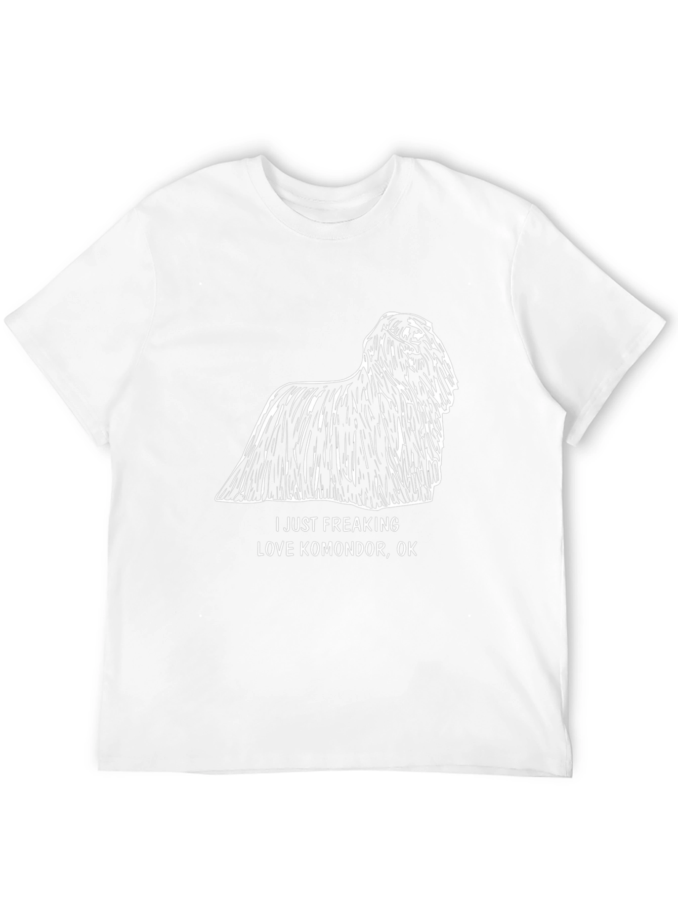 Black Komondor Dog Lover T-Shirt - Black Cotton Tee view 12