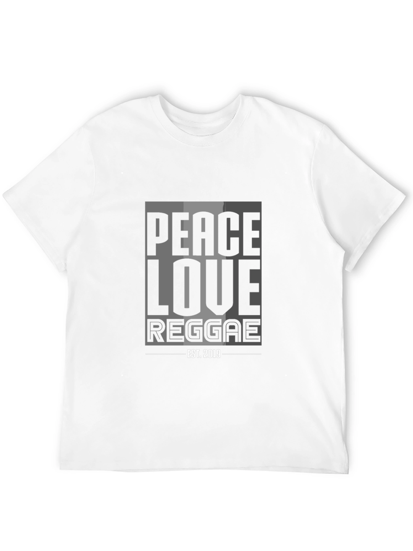 Black Peace Love Reggae T-Shirt - Est. 2019 - Black view 12