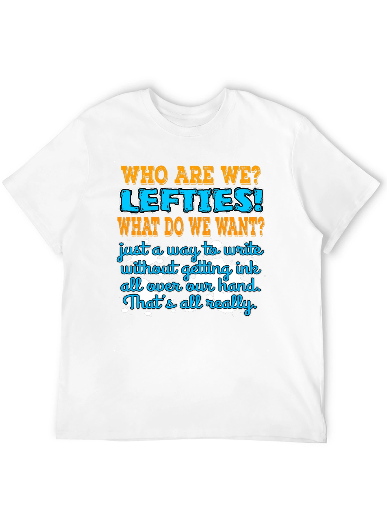Black Lefty Pride T-Shirt - Funny Left-Handed Gift view 12