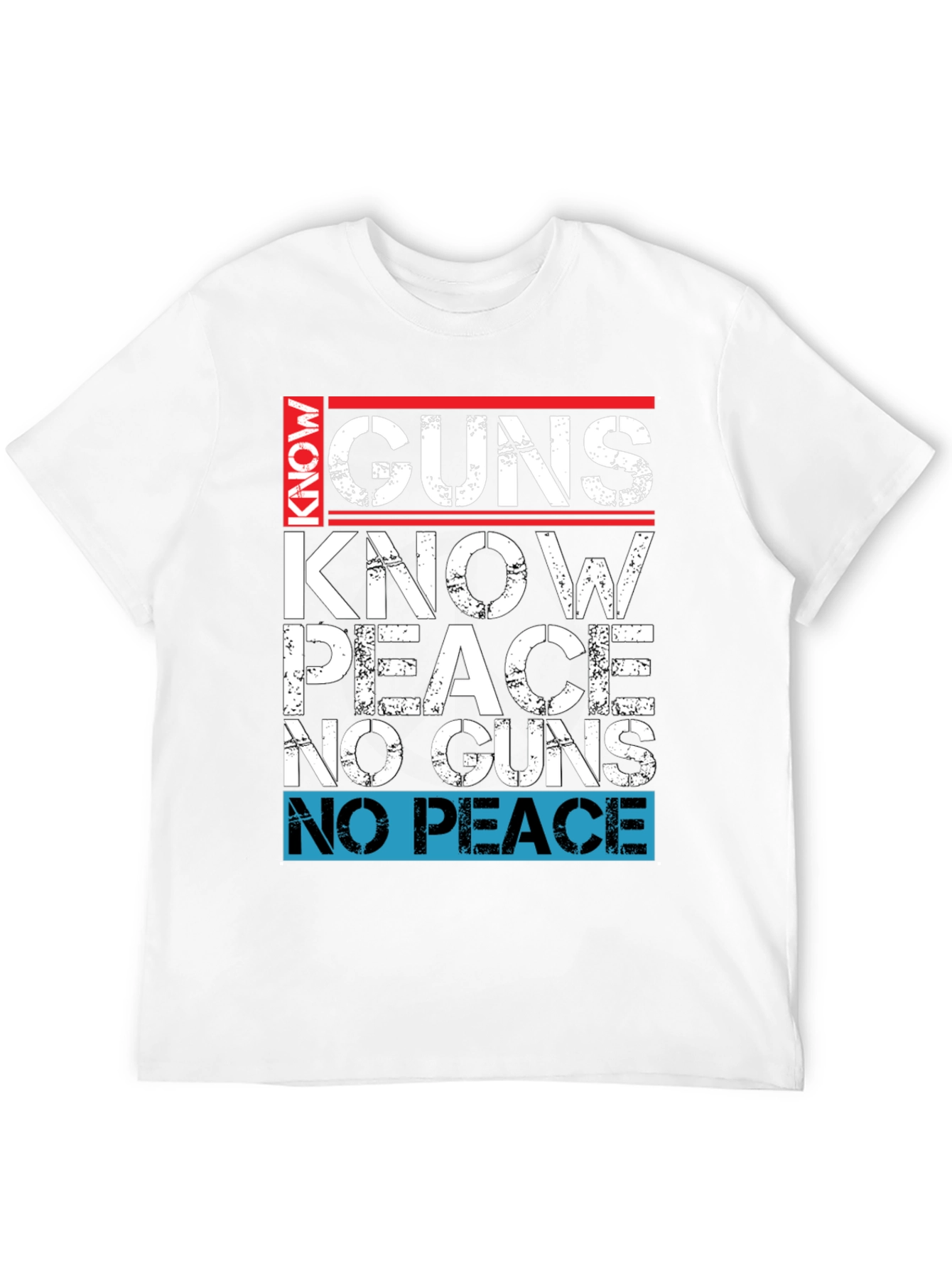 Black Guns Know Peace Men's Graphic T-Shirt view 12