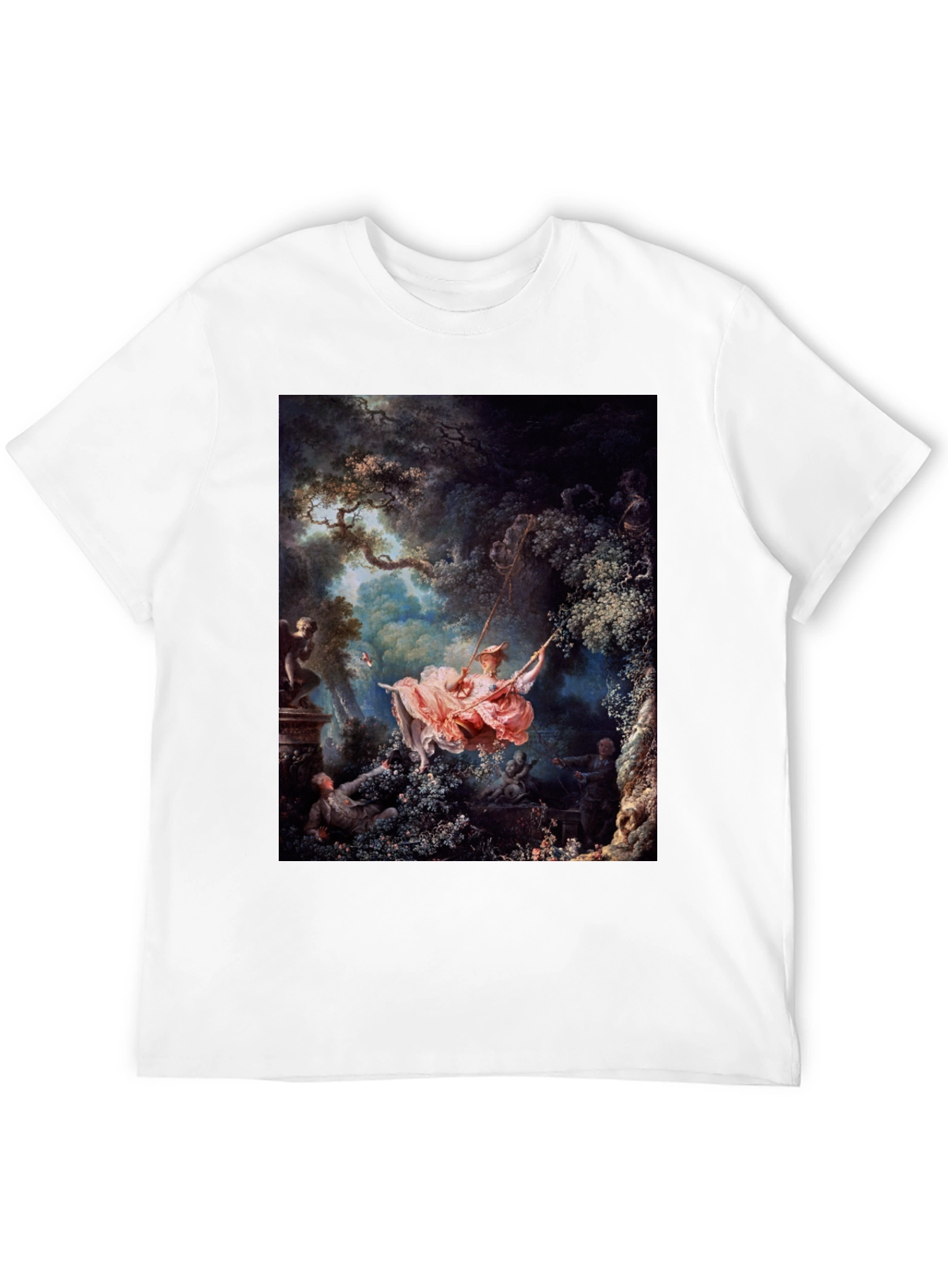 The Swing Painting T-Shirt - Artistic Rococo Style - 12