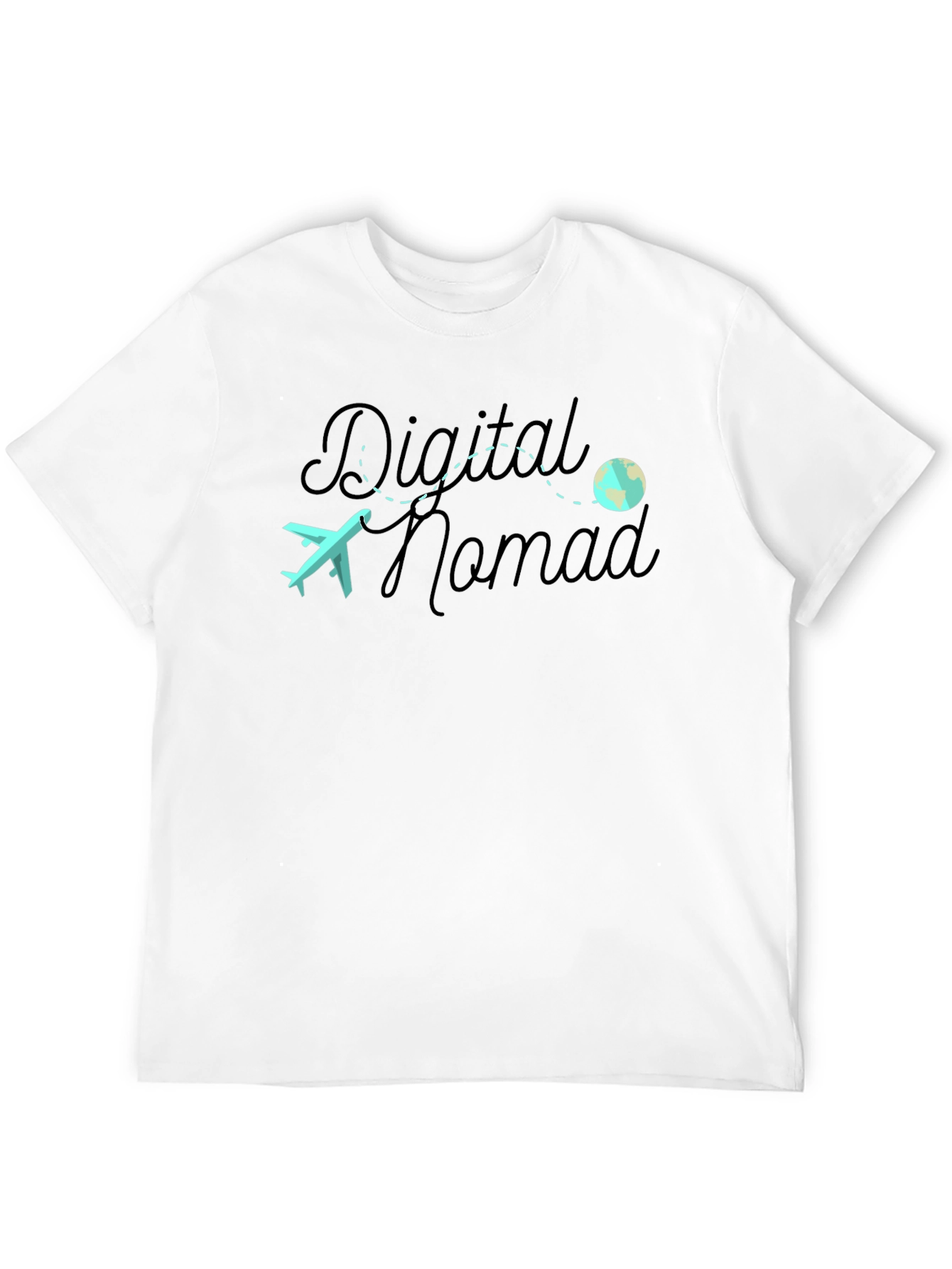 Black Digital Nomad T-Shirt - Travel the World in Style view 12