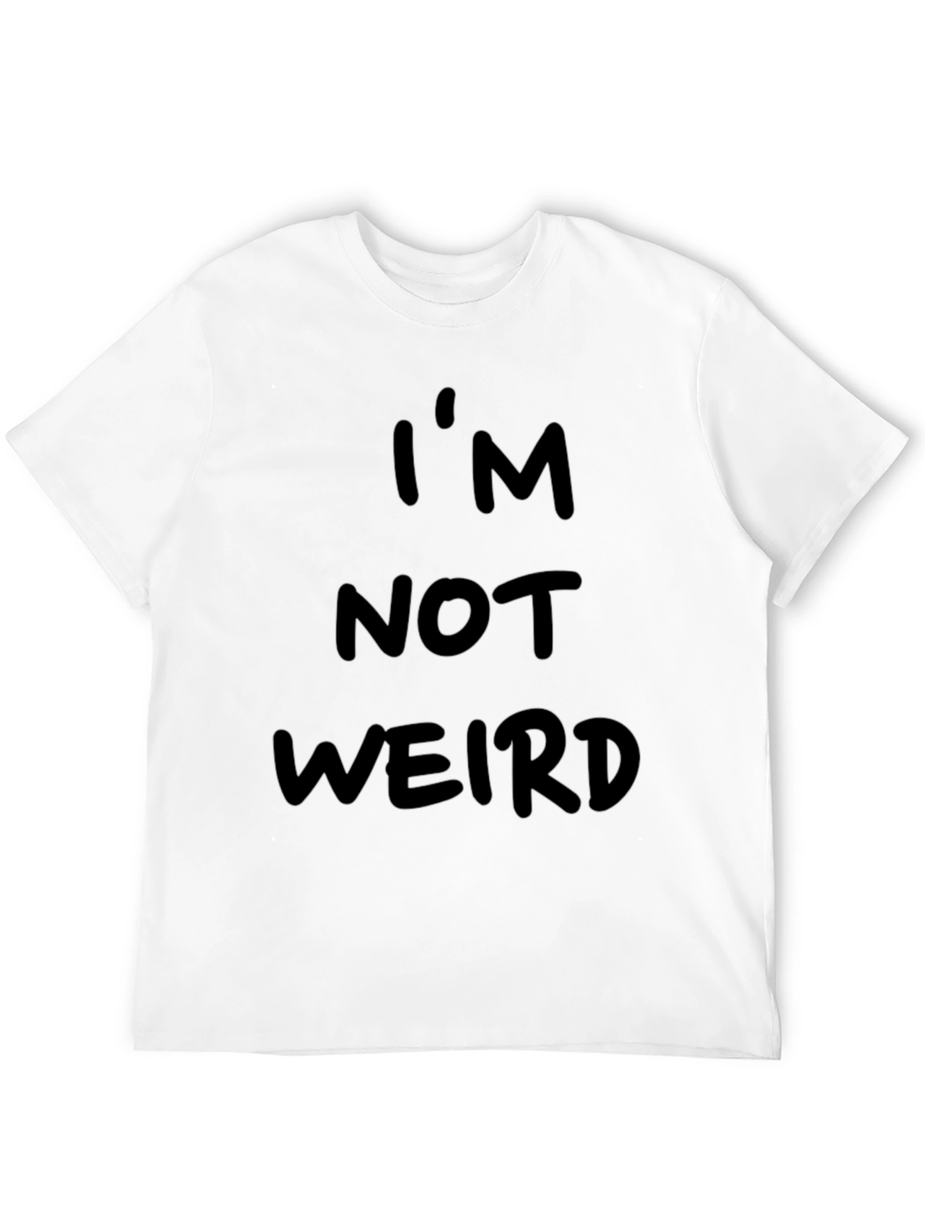 Black I'm Not Weird Funny Slogan Graphic Tee - Black view 12