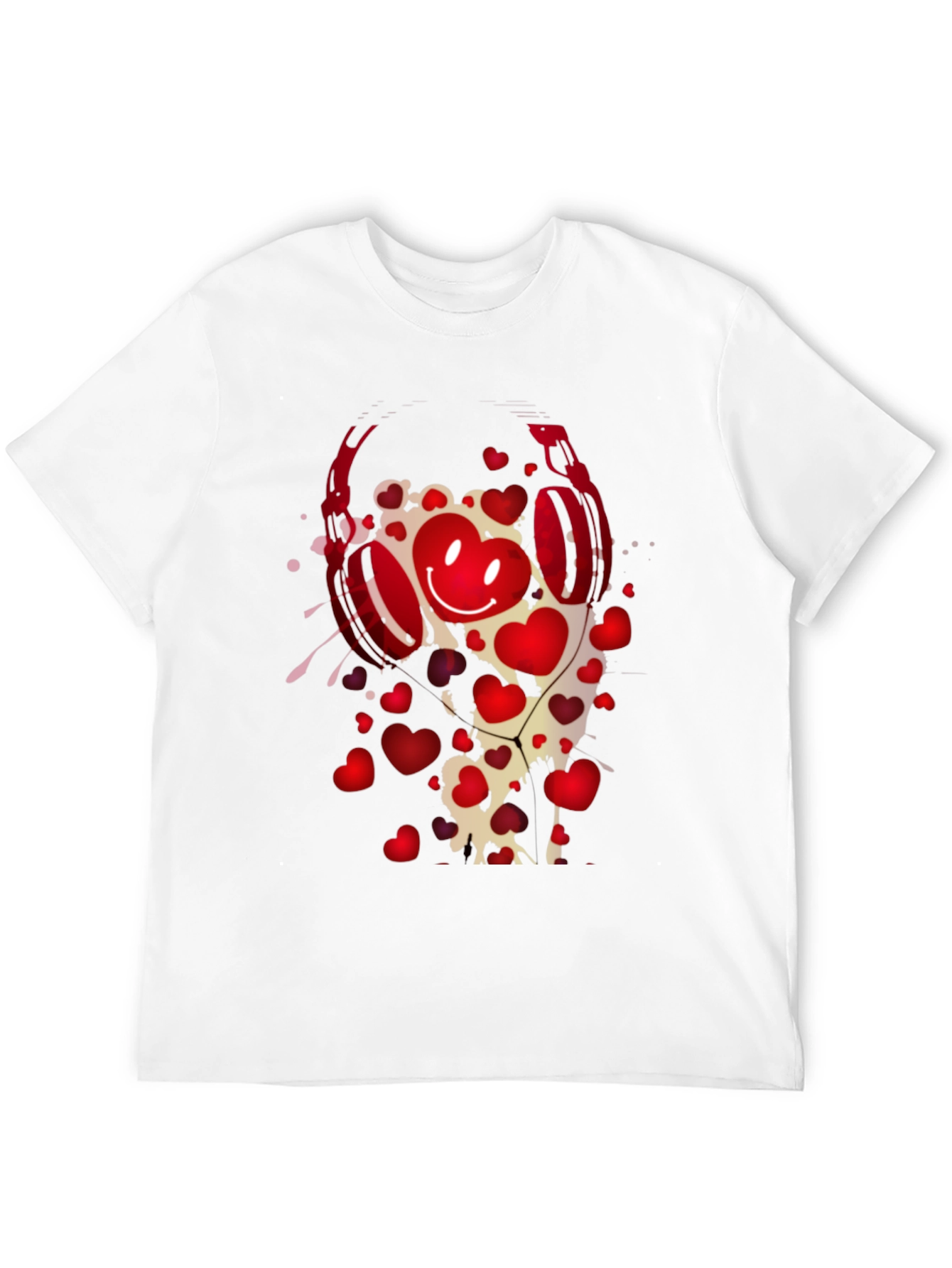 Black Heart Headphones Graphic Tee view 12