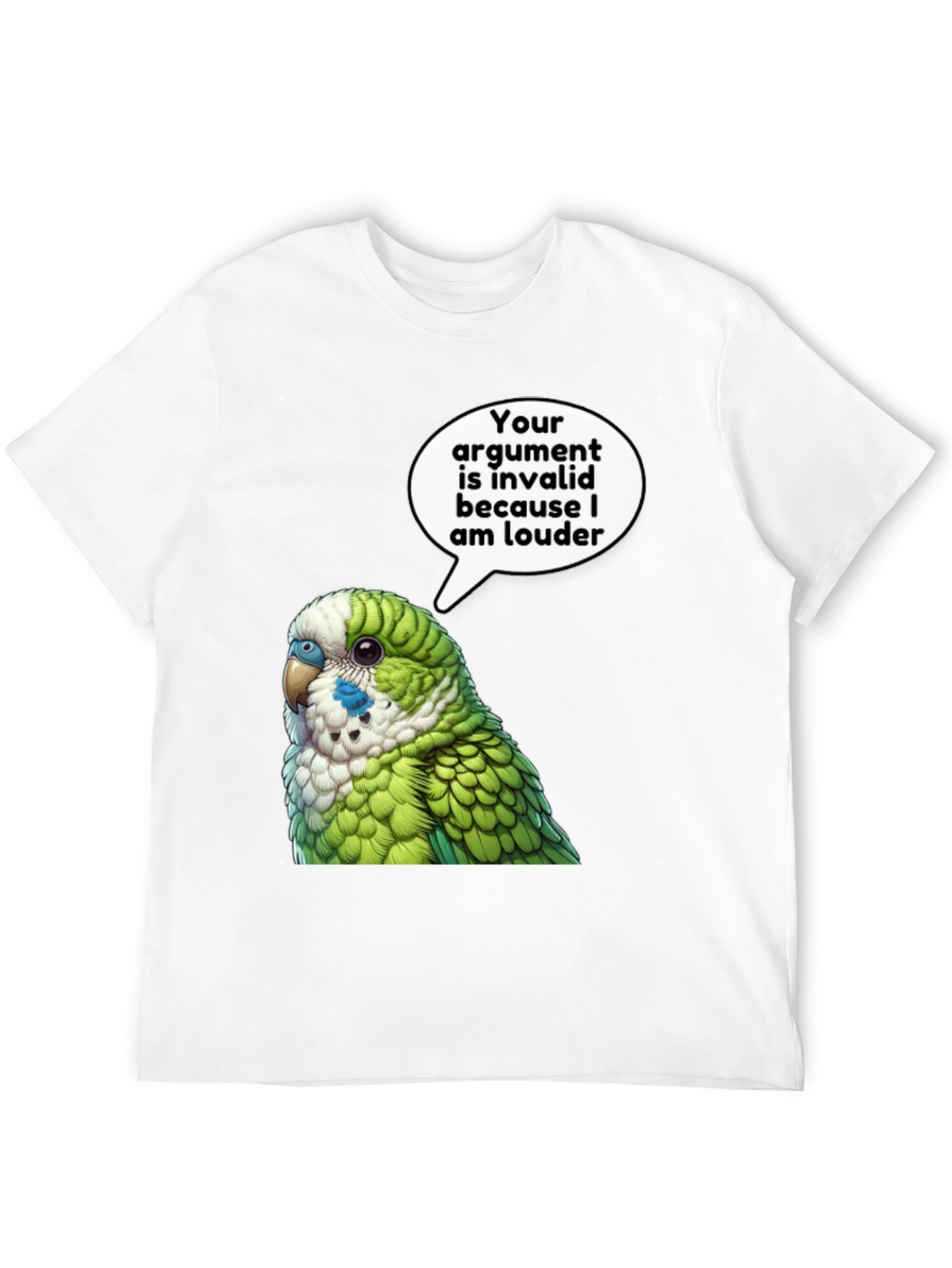 Black Parrot Loud Argument T-Shirt view 12