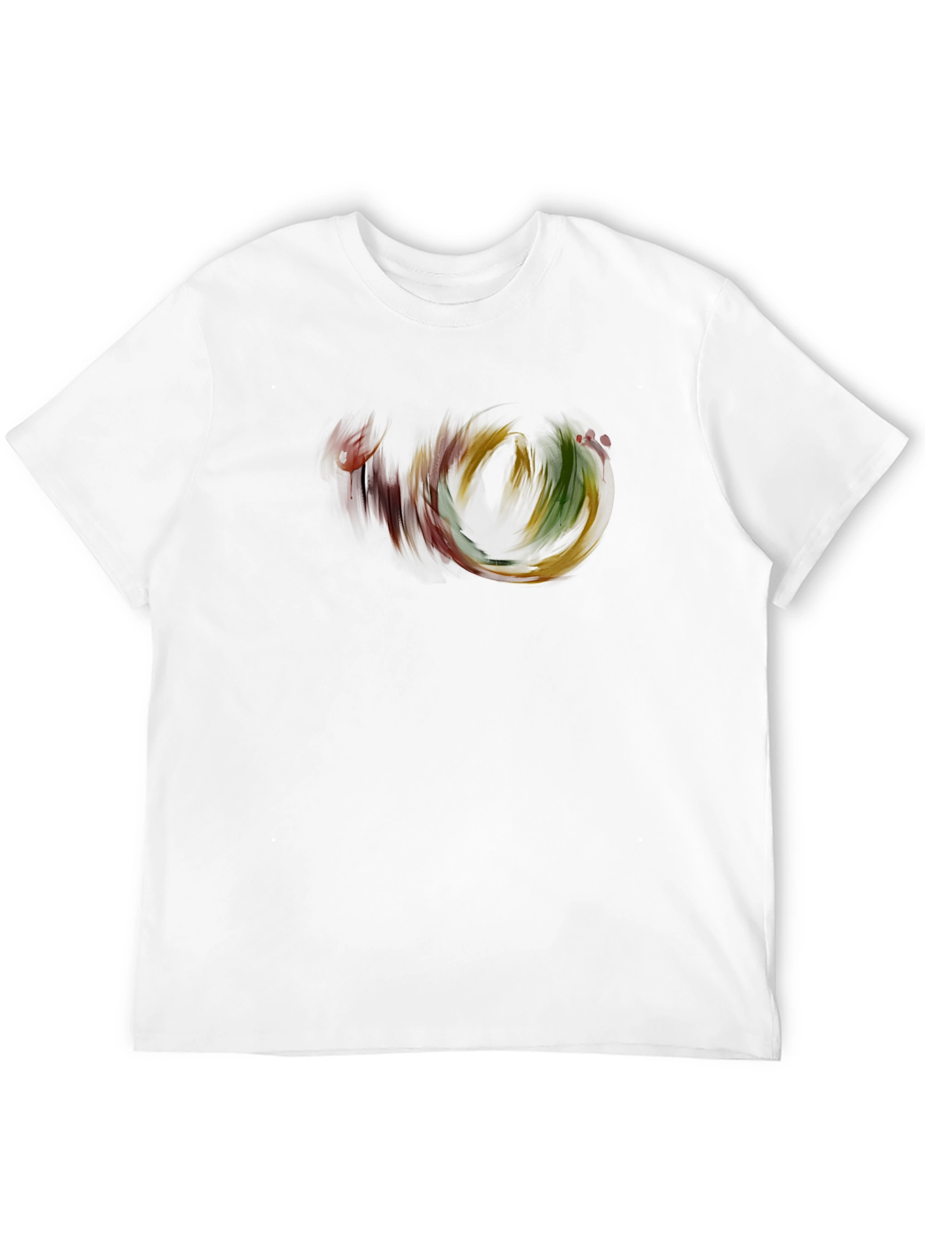 Black Abstract Swirl Graphic Black T-Shirt view 12