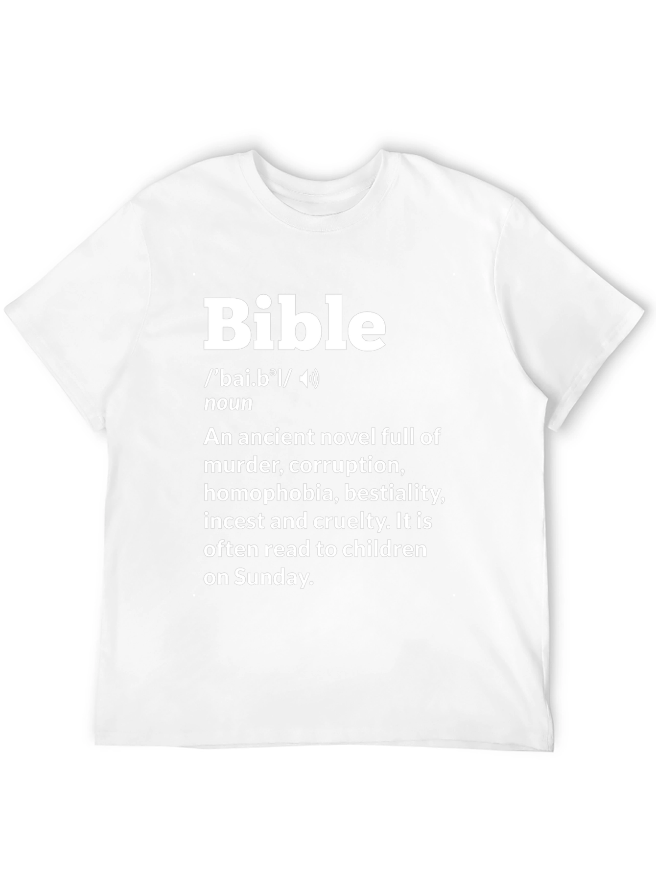 Black Bible Definition T-Shirt - Anti-Religion Novelty Tee view 12