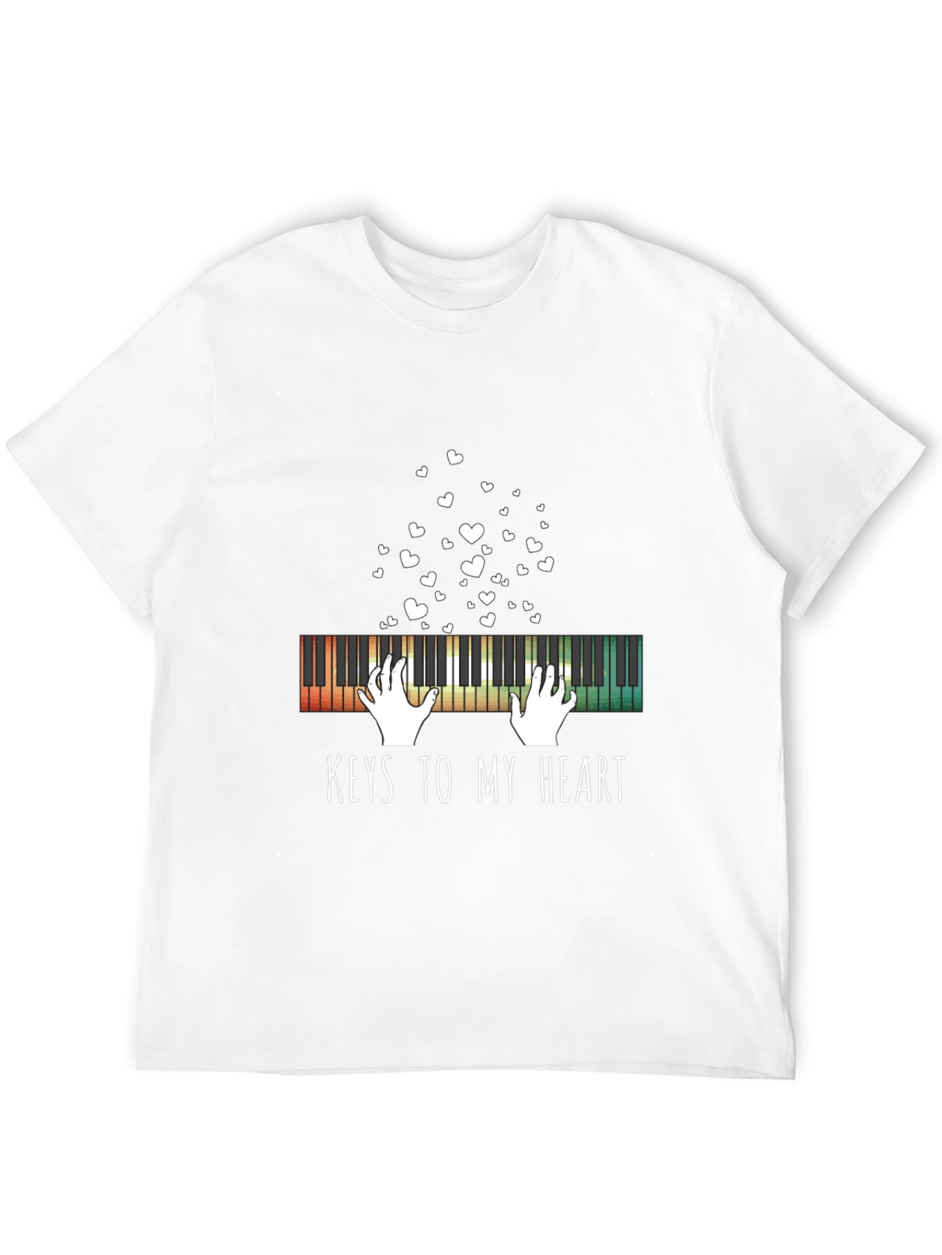 Black Piano Keys to My Heart Graphic Tee - Black view 12