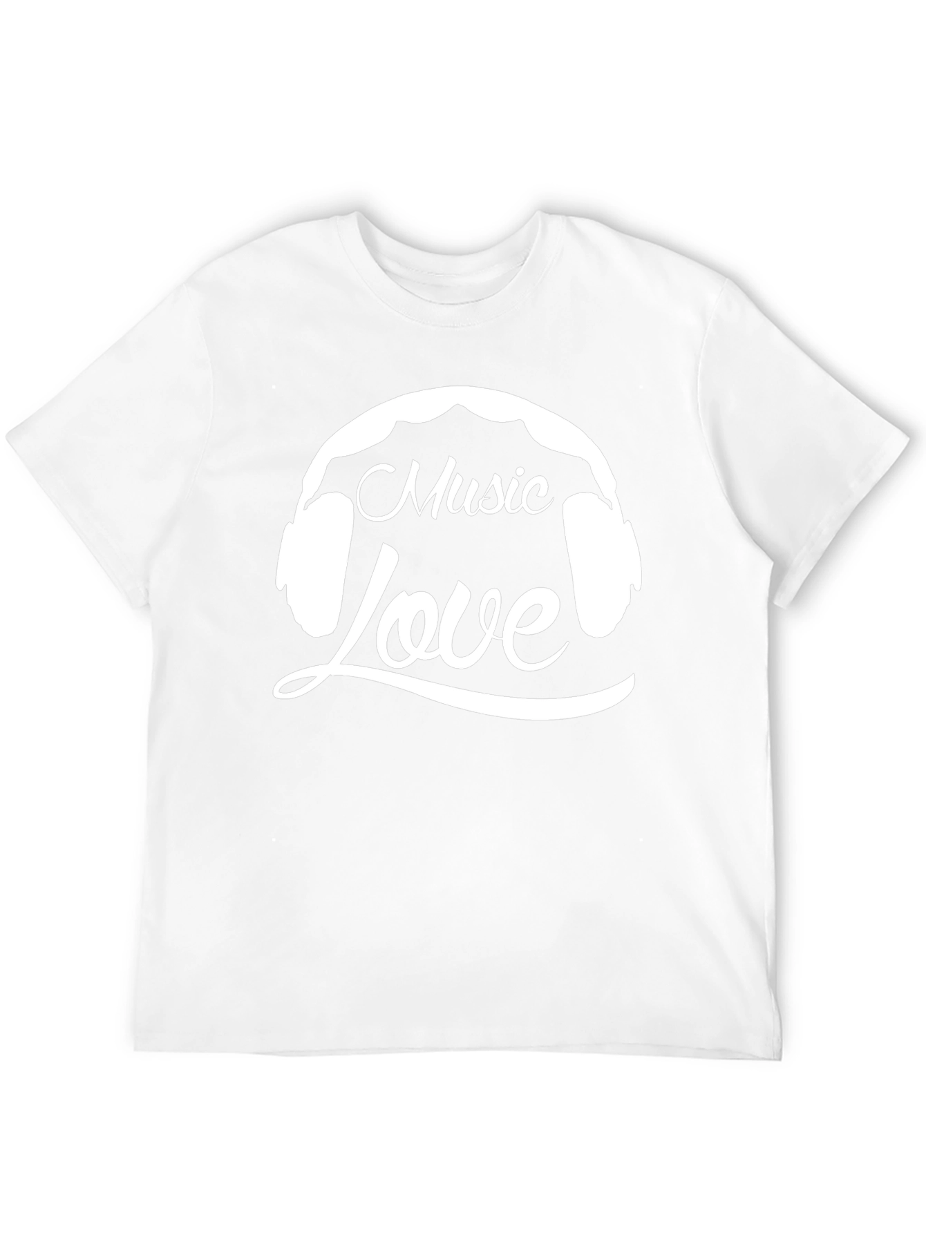 Black Music Love Graphic T-Shirt - Black Cotton Tee view 12