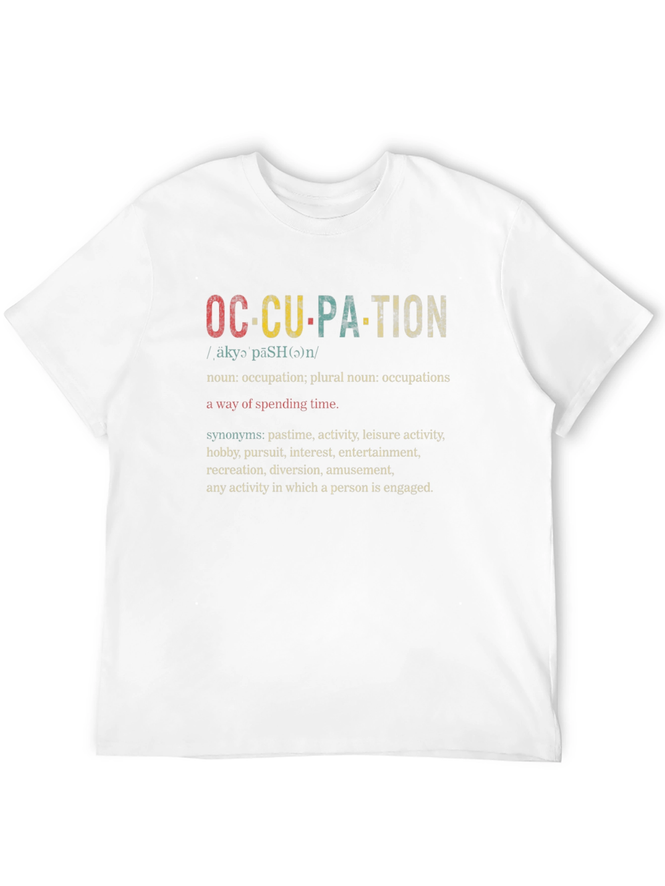 Black Occupation Definition Graphic Tee - Black view 12