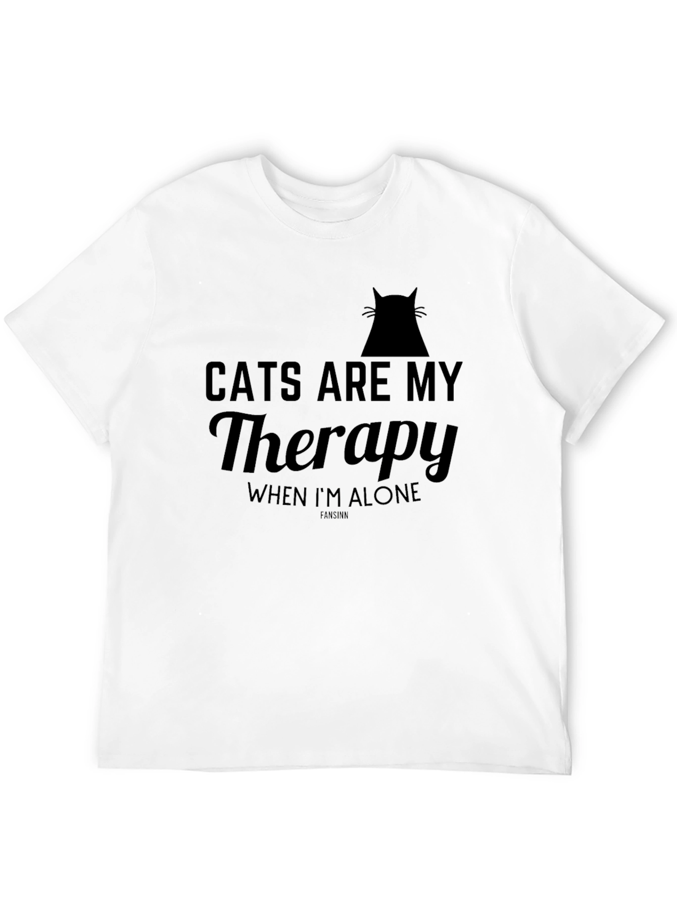 Black Cats Are My Therapy T-Shirt view 12