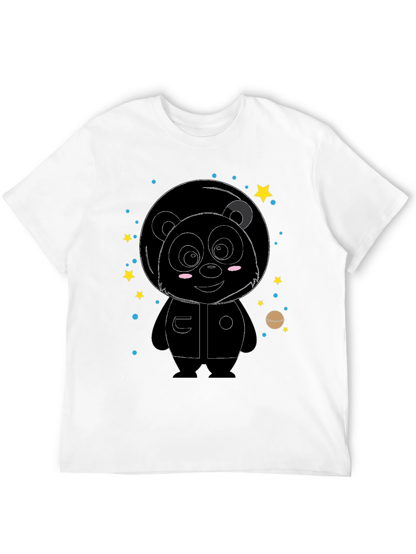 Black Astronaut Panda Graphic Tee - Space Adventure view 12