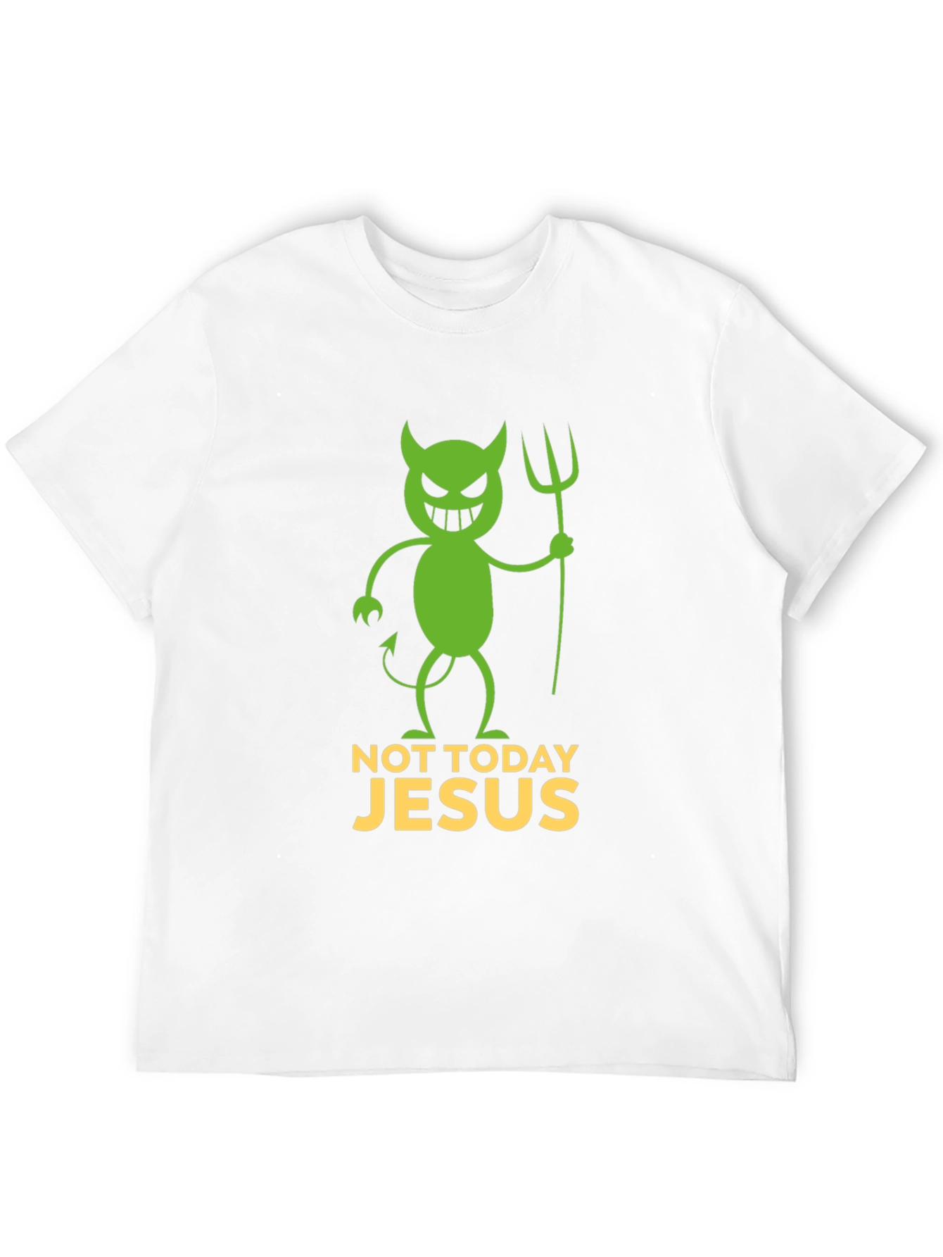 Black Not Today Jesus Funny Graphic T-Shirt view 12