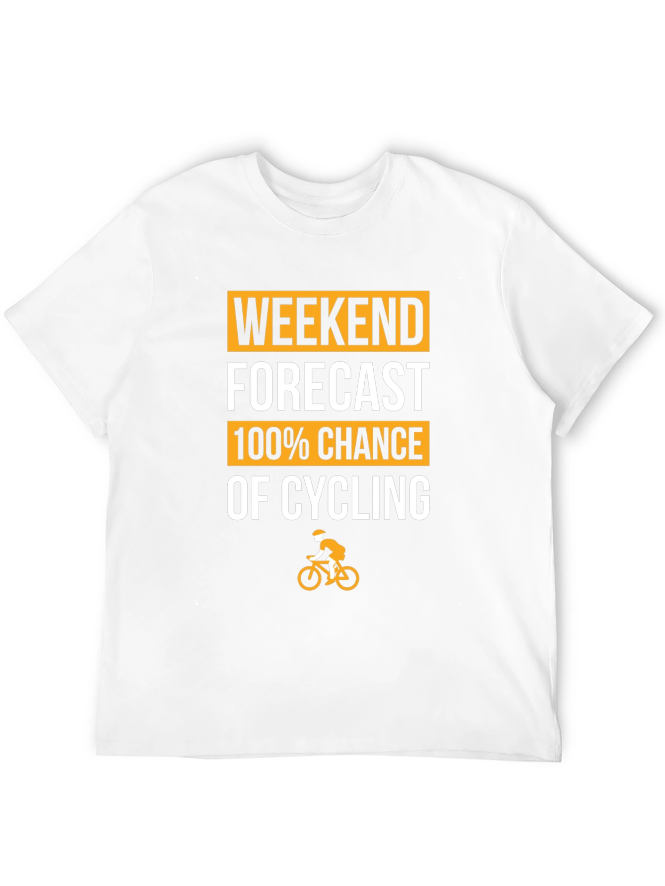 Black Cycling Forecast T-Shirt - 100% Chance of Cycling! view 12