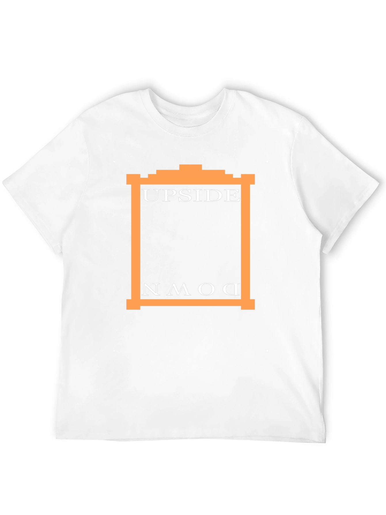 Black Upside Down Graphic Tee - Black Casual T-Shirt view 12