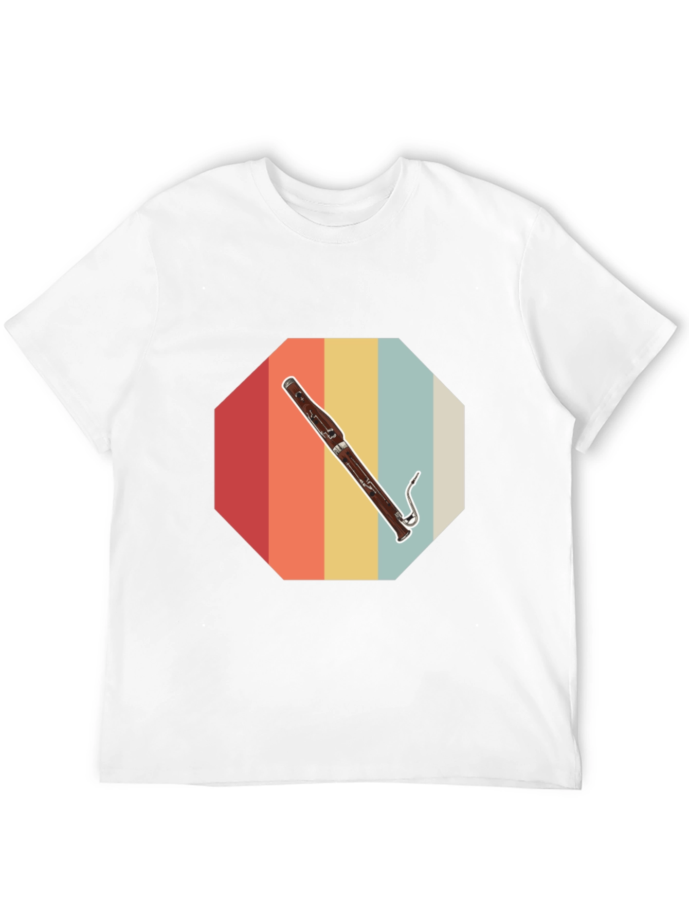 Black Bassoon Retro Octagon T-Shirt view 12