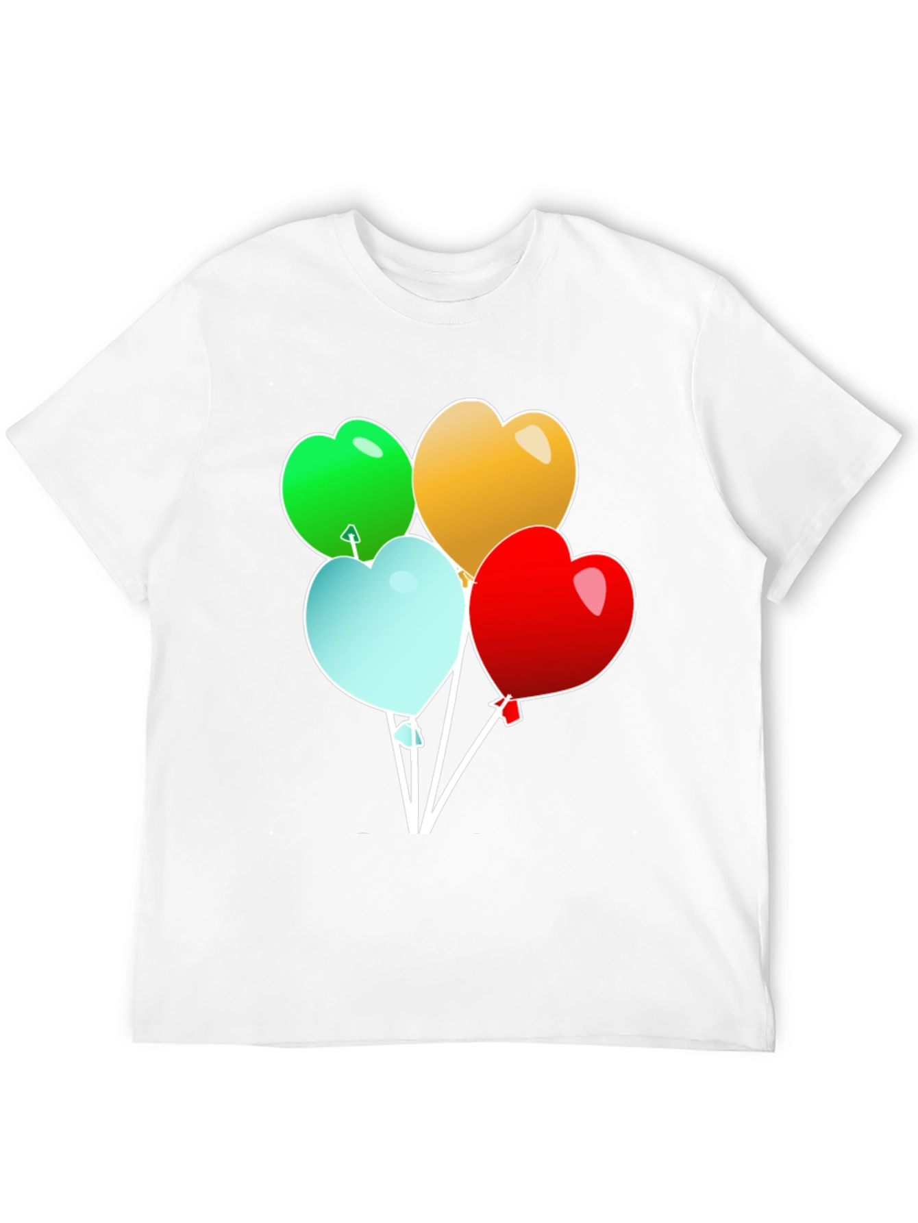 Black Heart Balloons Graphic T-Shirt - Stylish Men's Tee view 12