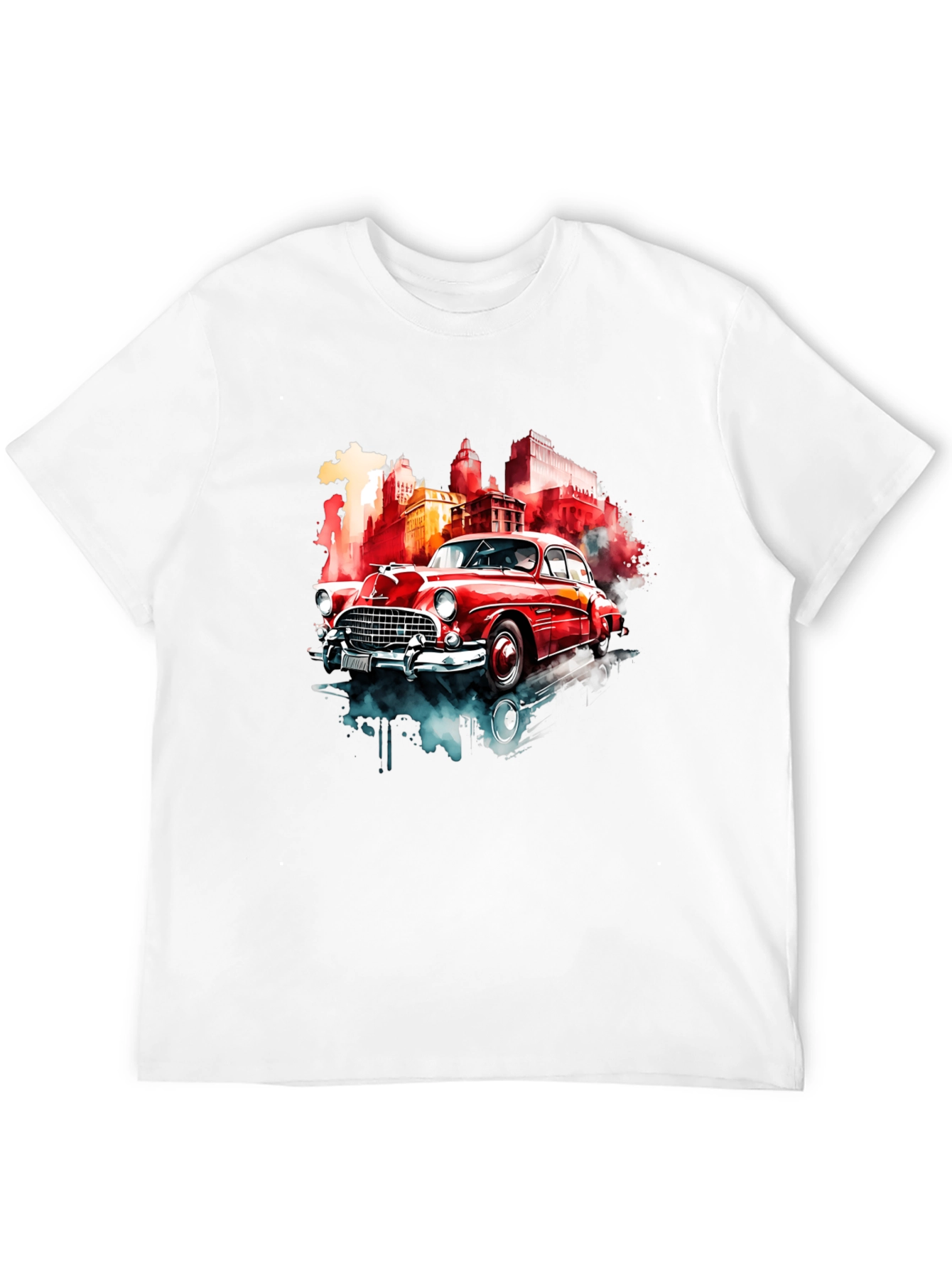 Black Classic Car Graphic Tee - Retro Style view 12