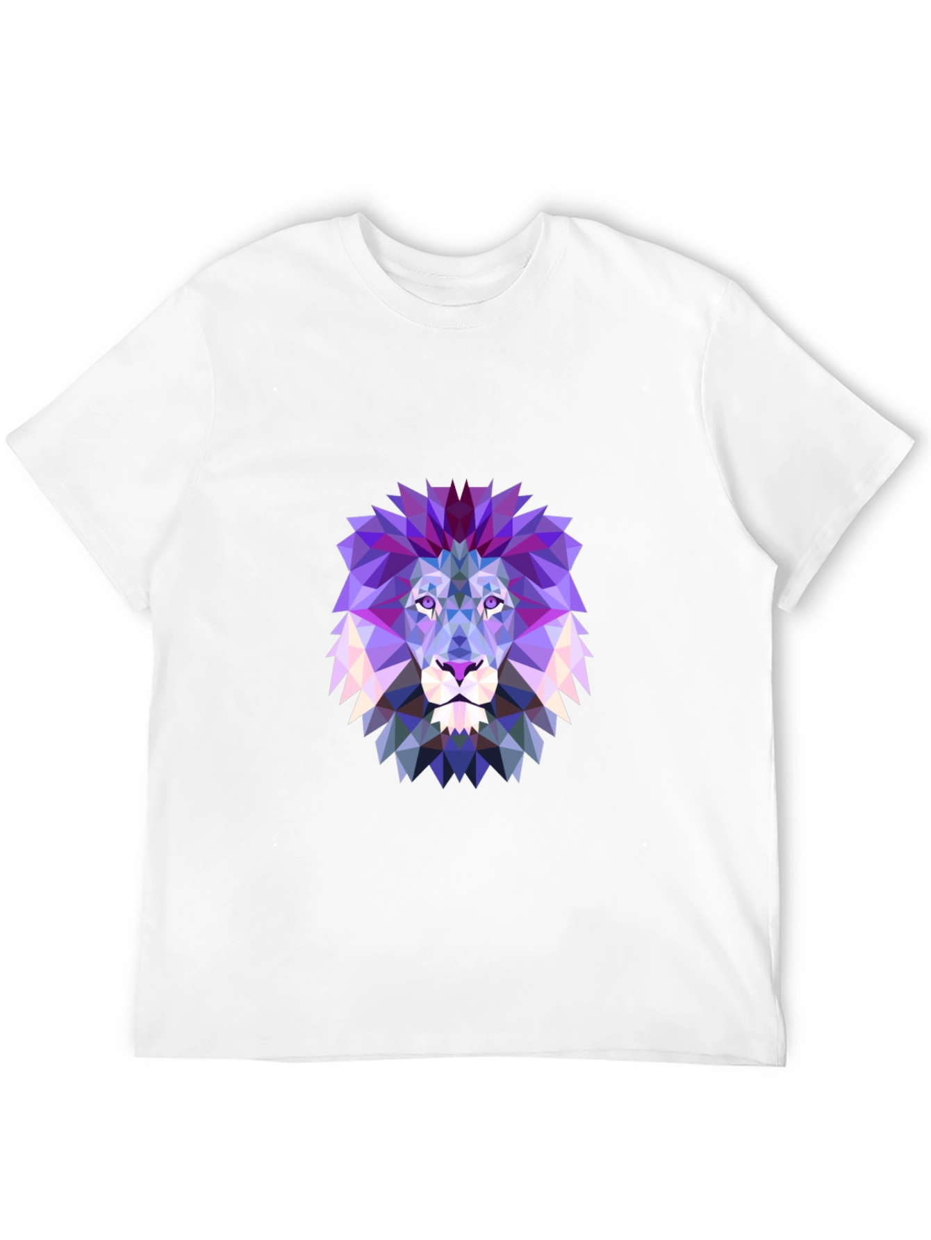 Black Geometric Lion Graphic T-Shirt view 12