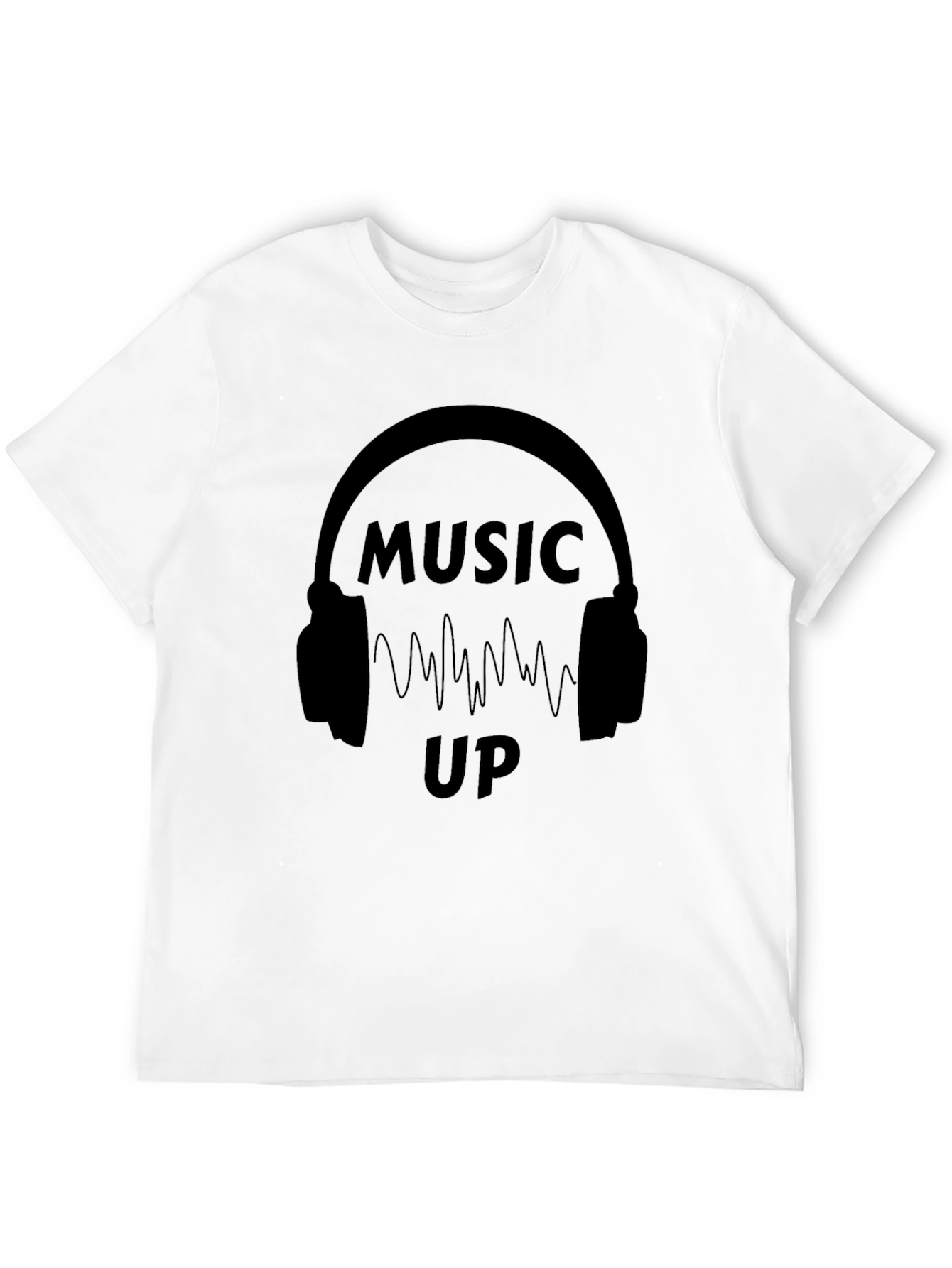 Black Music Up Black Graphic T-Shirt view 12