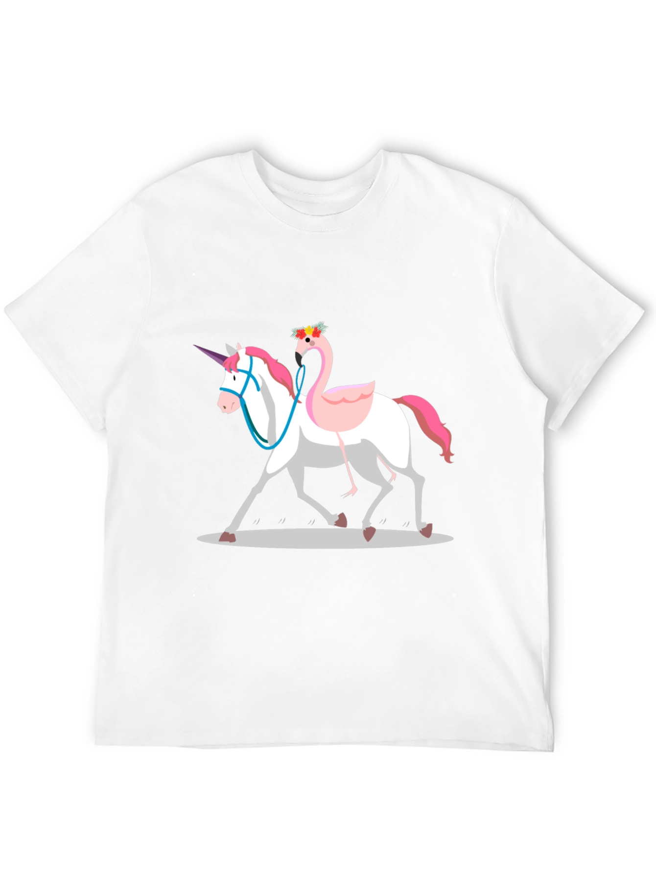Black Unicorn & Flamingo T-Shirt view 12