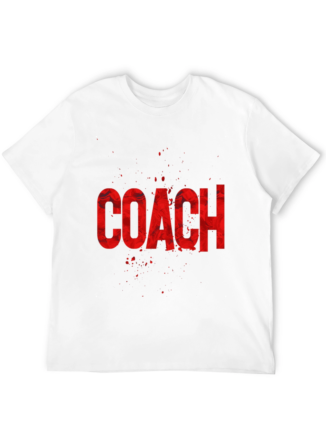 Coach Graphic T-Shirt - Red Text on Black Tee - 12