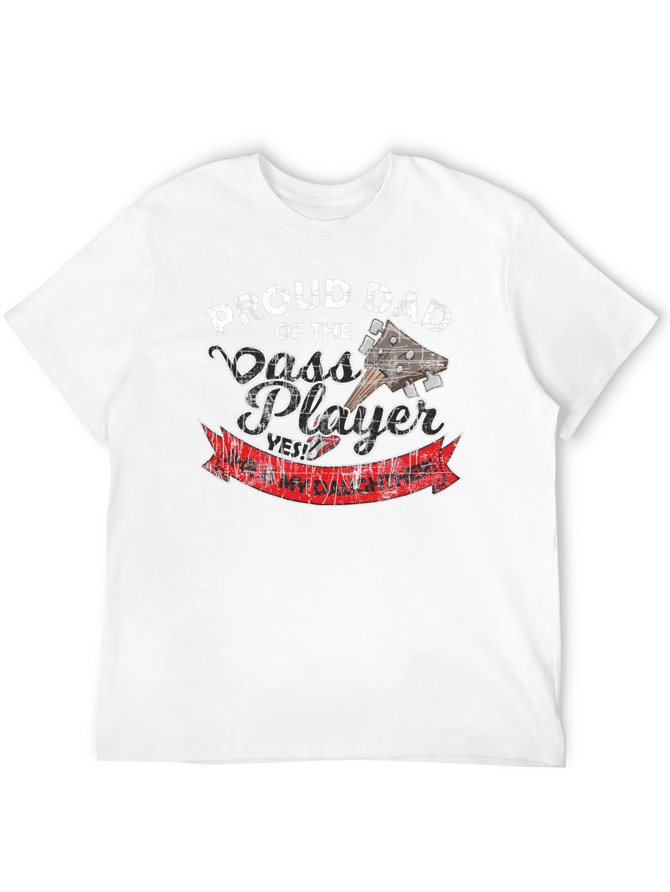 Black Proud Dad of a Bass Player T-Shirt view 12