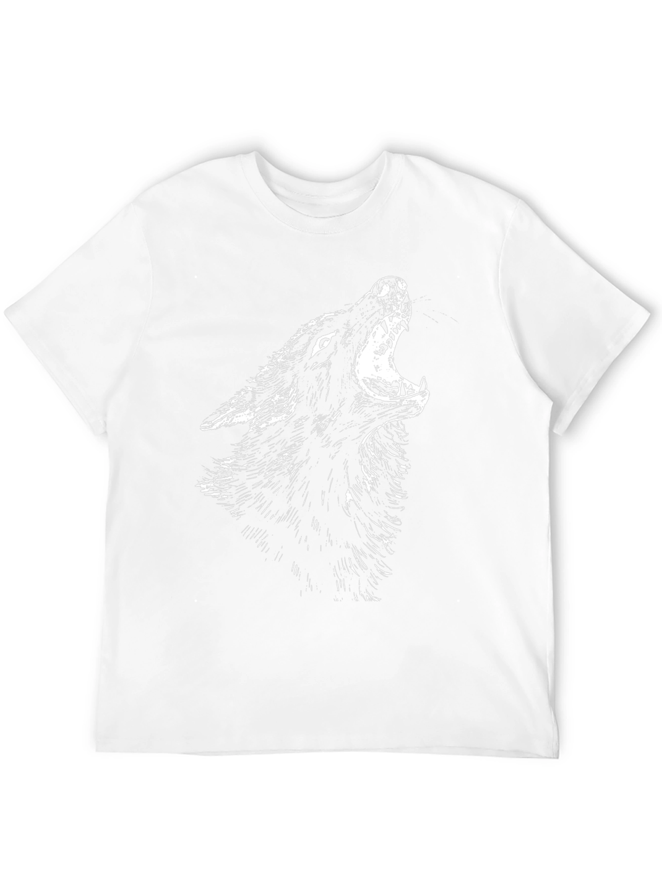 Black Wolf Howl Graphic Tee - Black T-Shirt view 12